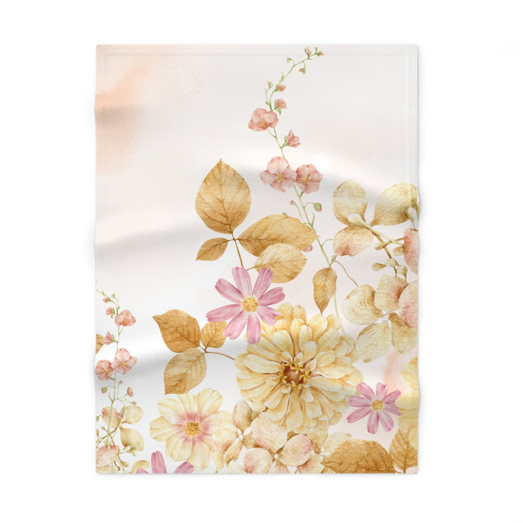 Floral Soft Fleece Baby Blanket - Perfect for Cozy Cuddles
