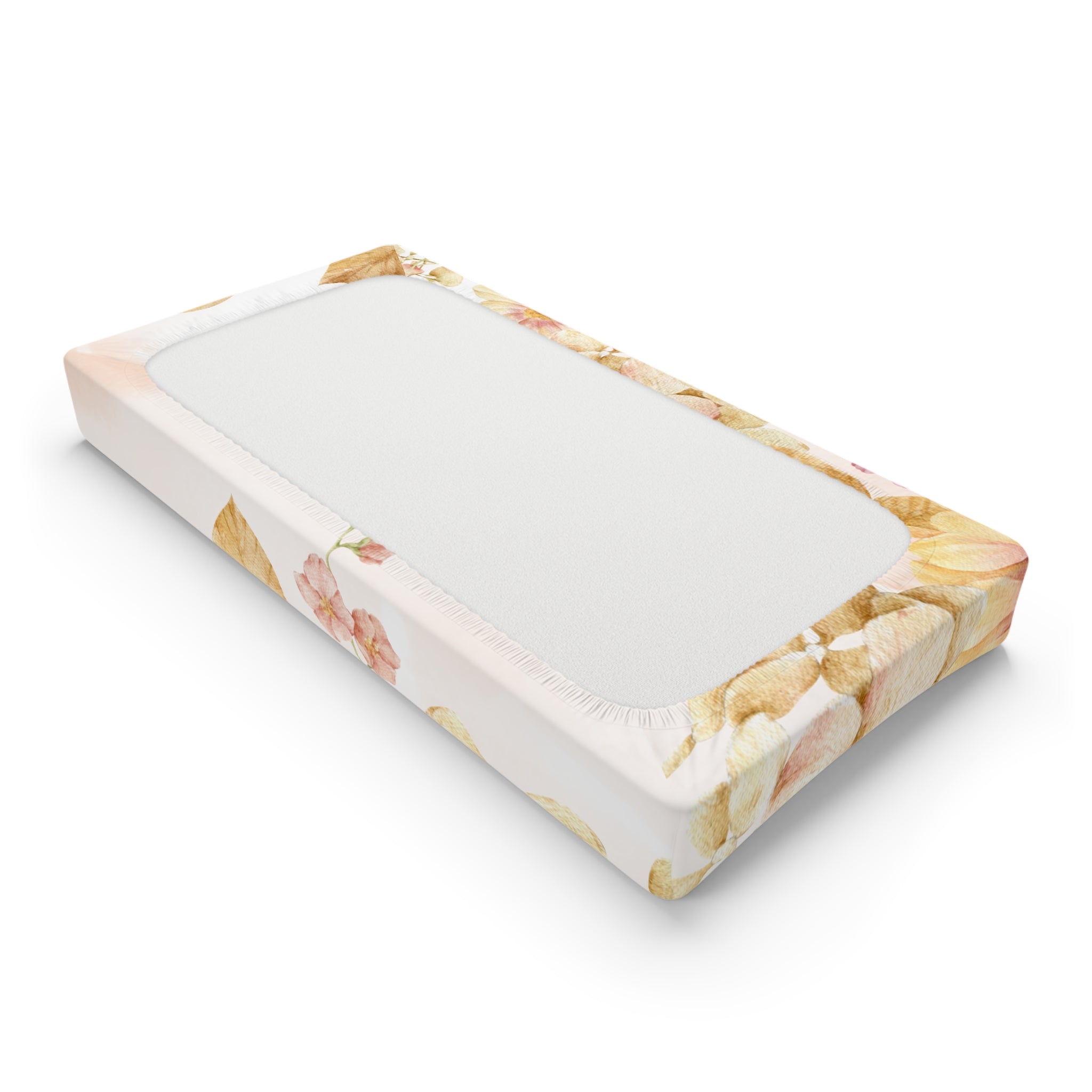 Floral Baby Changing Pad Cover - Soft Cotton for Stylish Nursery Decor