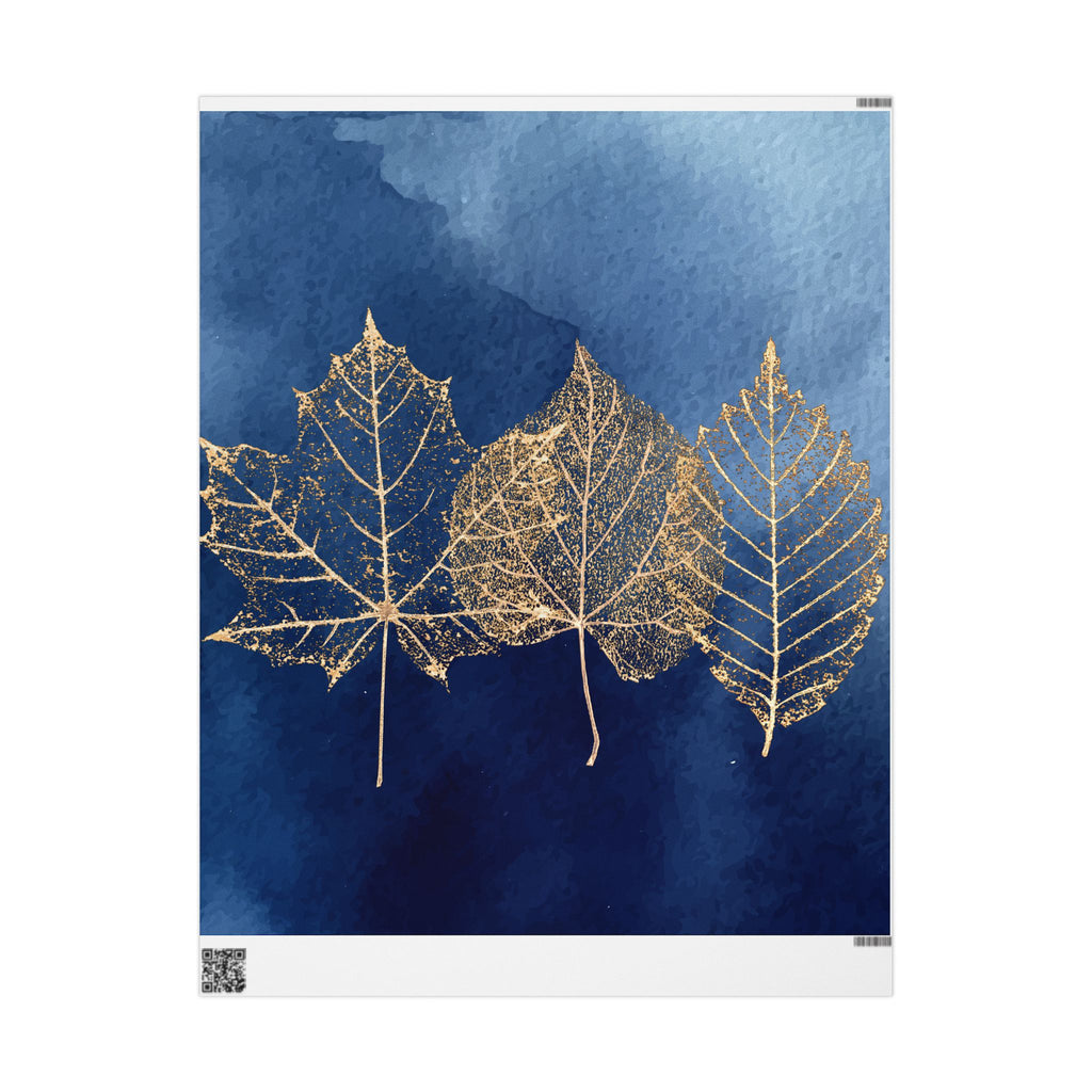 Elegant Gold Leaf Wrapping Paper Roll