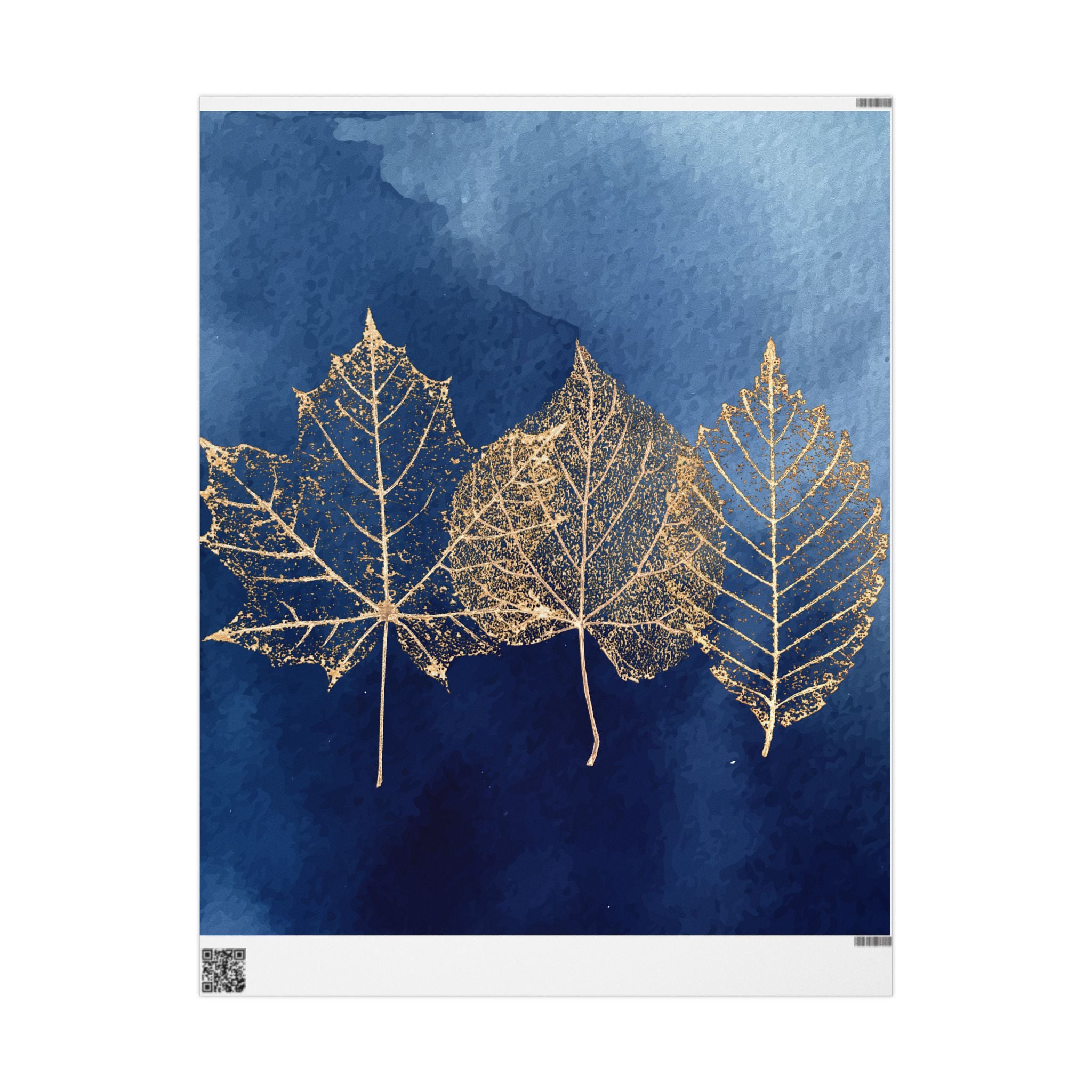 Elegant Gold Leaf Wrapping Paper Roll