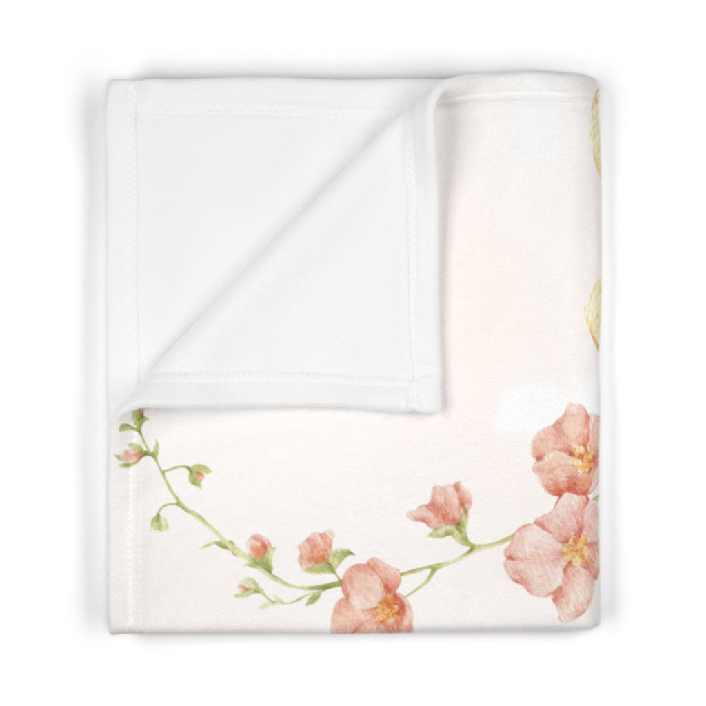 Floral Soft Fleece Baby Blanket - Perfect for Cozy Cuddles
