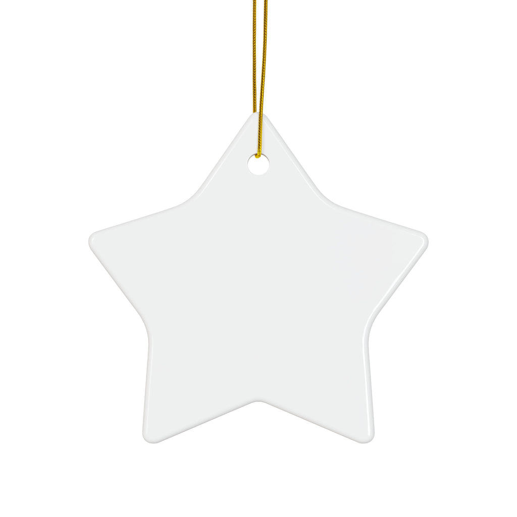 Ceramic Ornaments, Elegant Navy Blue and Gold Ornament, Holiday Decor