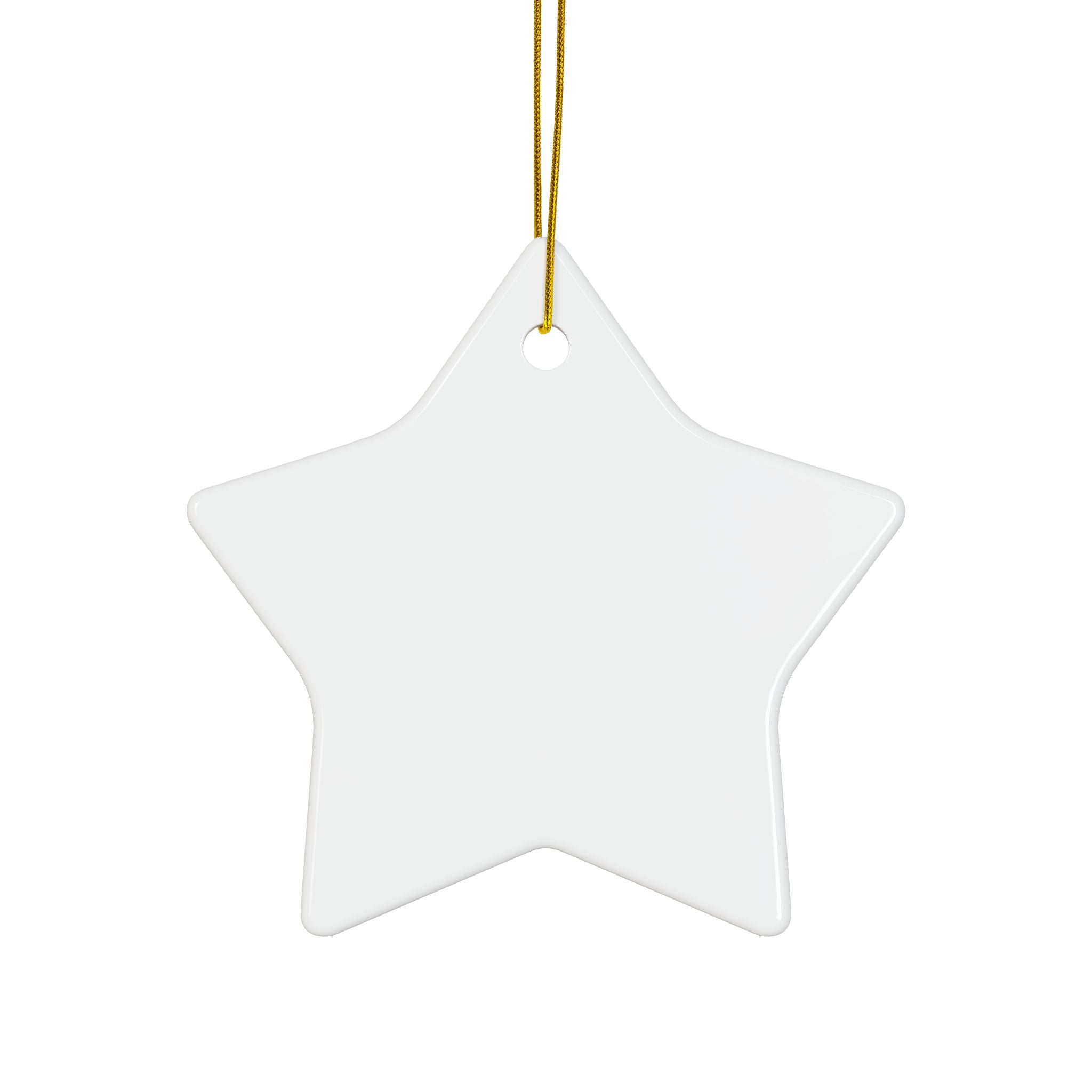 Ceramic Ornaments, Elegant Navy Blue and Gold Ornament, Holiday Decor