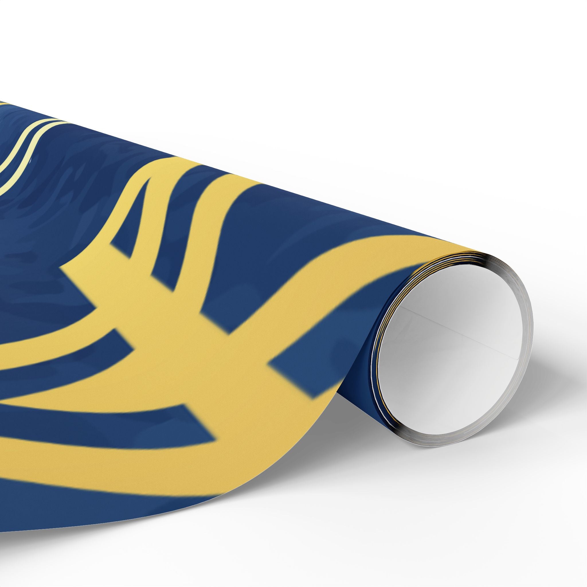 Wrapping Papers - Elegant Navy Blue and Gold Geometric Design