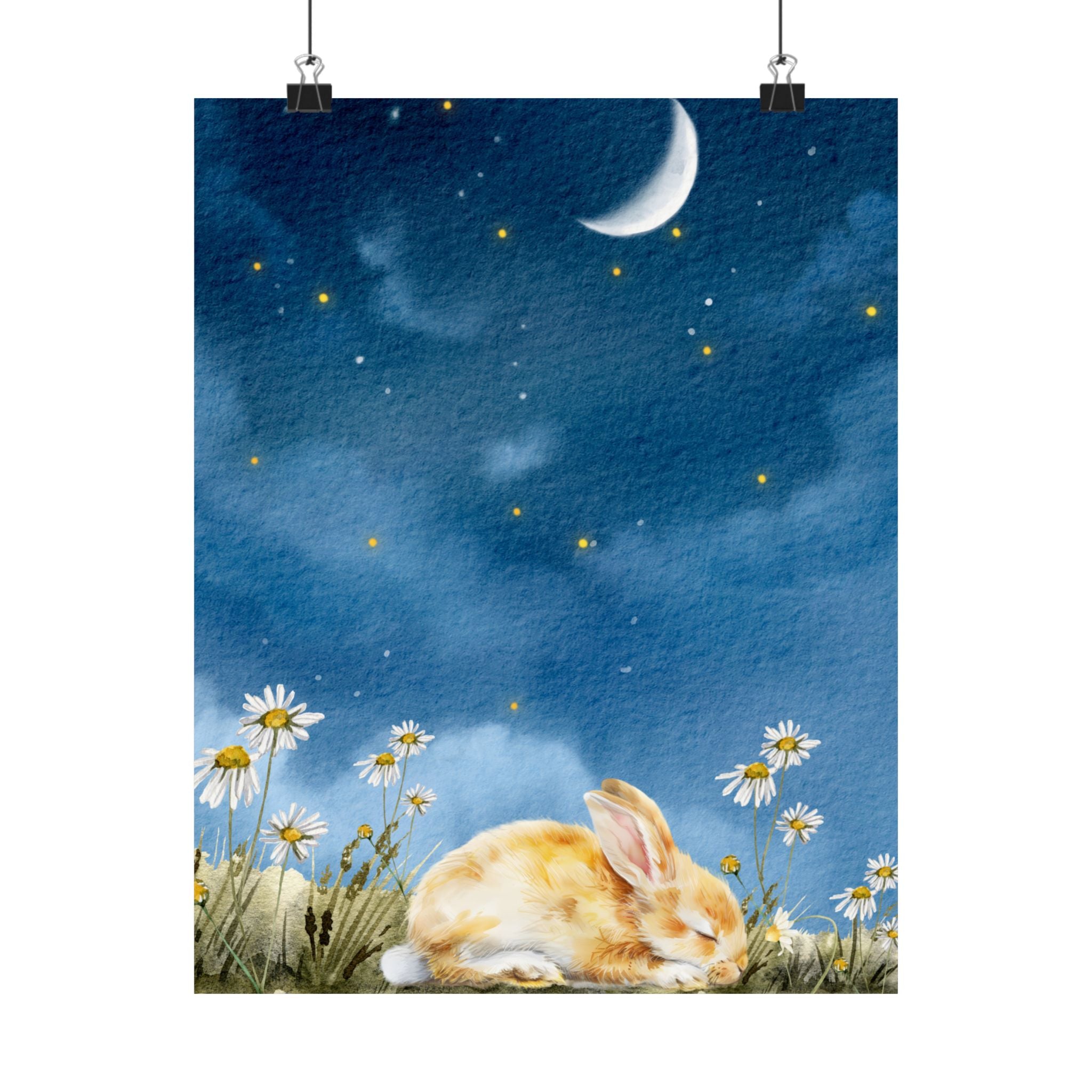 Vertical Poster Sweet Baby Bunny Lullaby Collection 8 x10, 11 x14, 12  x 16