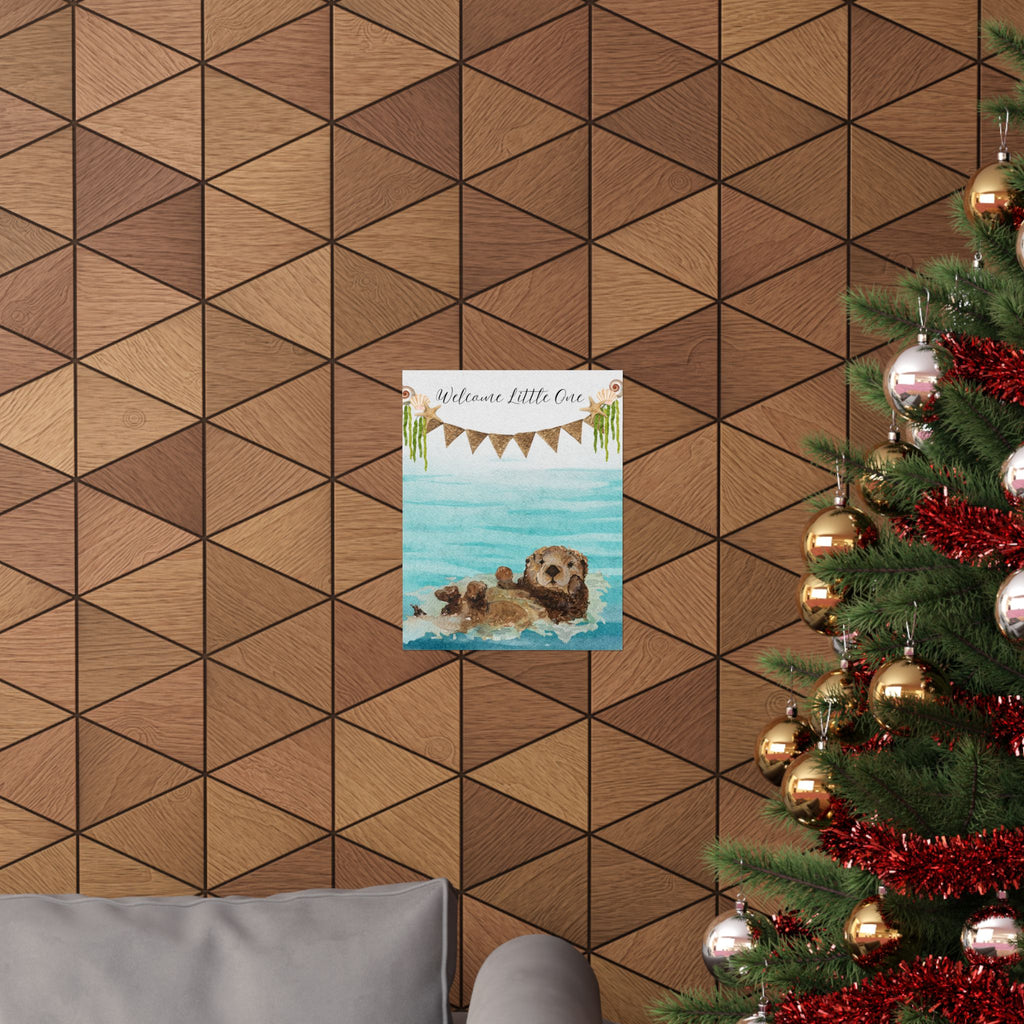 Vertical Poster - Otter Welcome for Little Ones 8 x 10, 11 x 14, 12 x 16