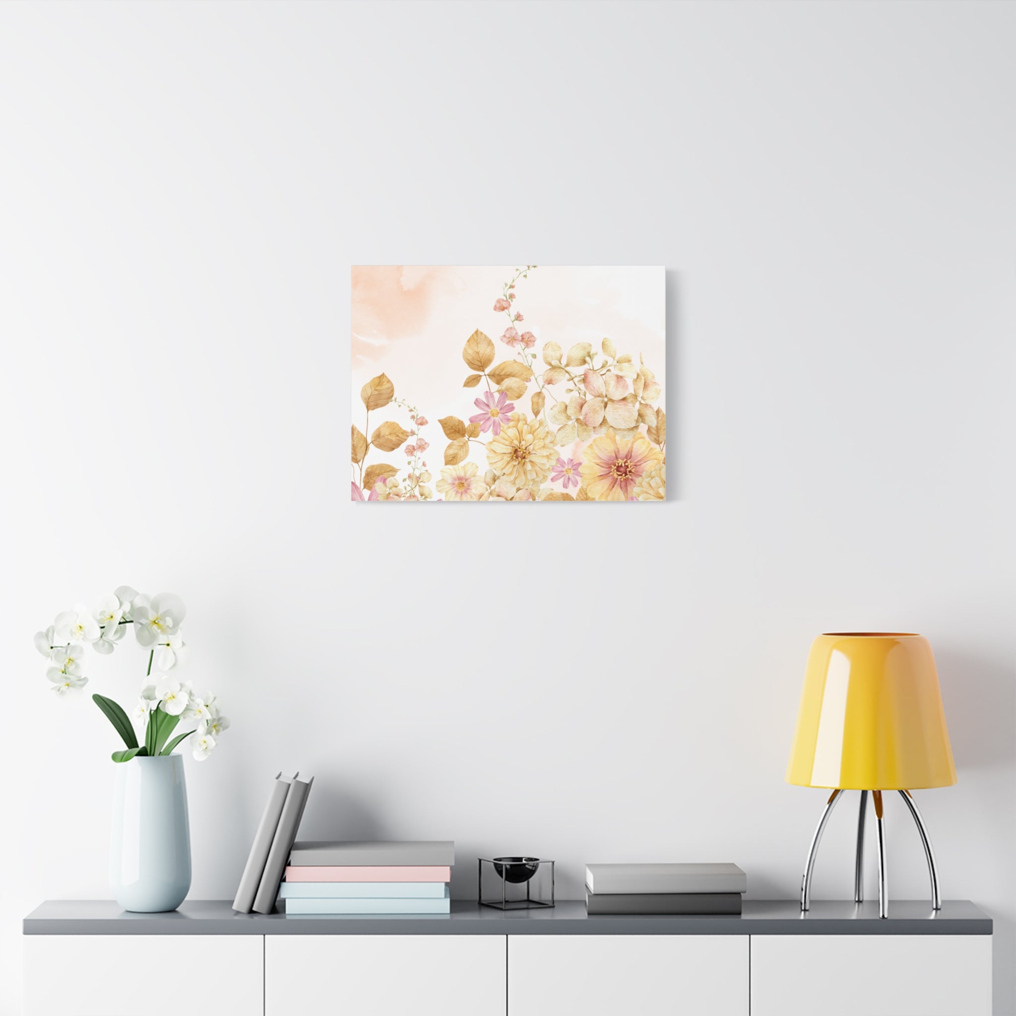 Canvas Print - Vintage Romantic Peach Tones 12 x9, 14 x11, 20 x16, 24 x18