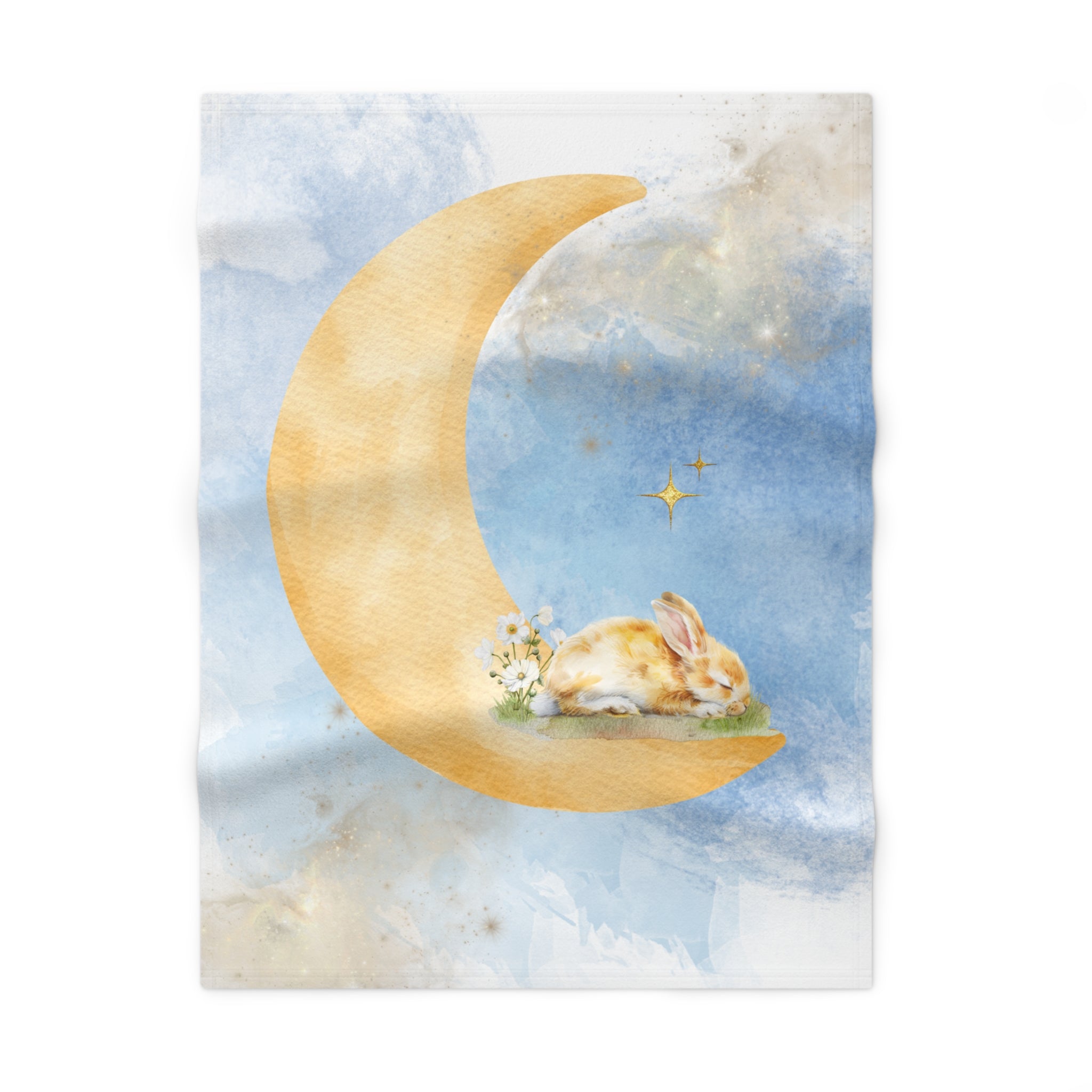 Celestial dreams Rabbit Soft Fleece Baby Blanket