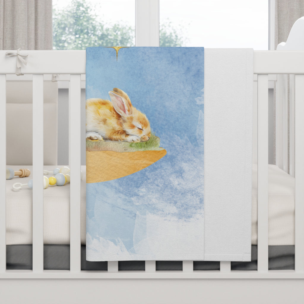 Celestial dreams Rabbit Soft Fleece Baby Blanket