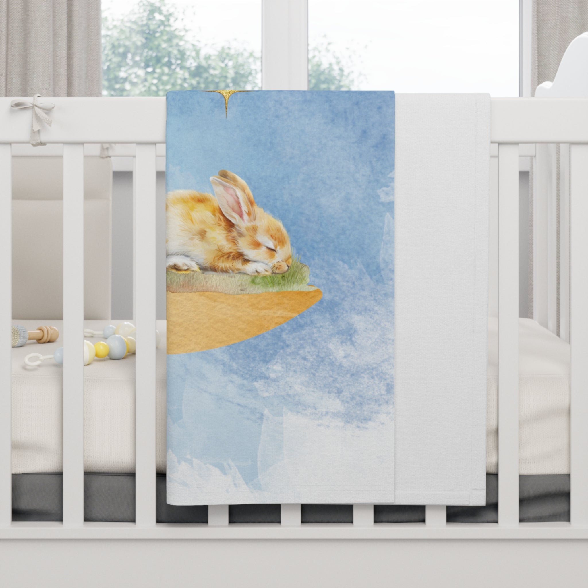 Celestial dreams Rabbit Soft Fleece Baby Blanket