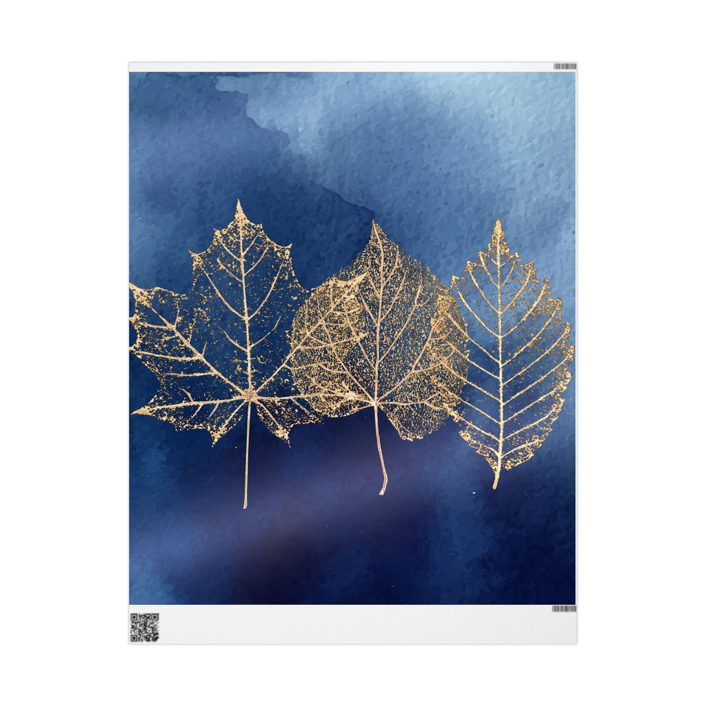 Elegant Gold Leaf Wrapping Paper Roll