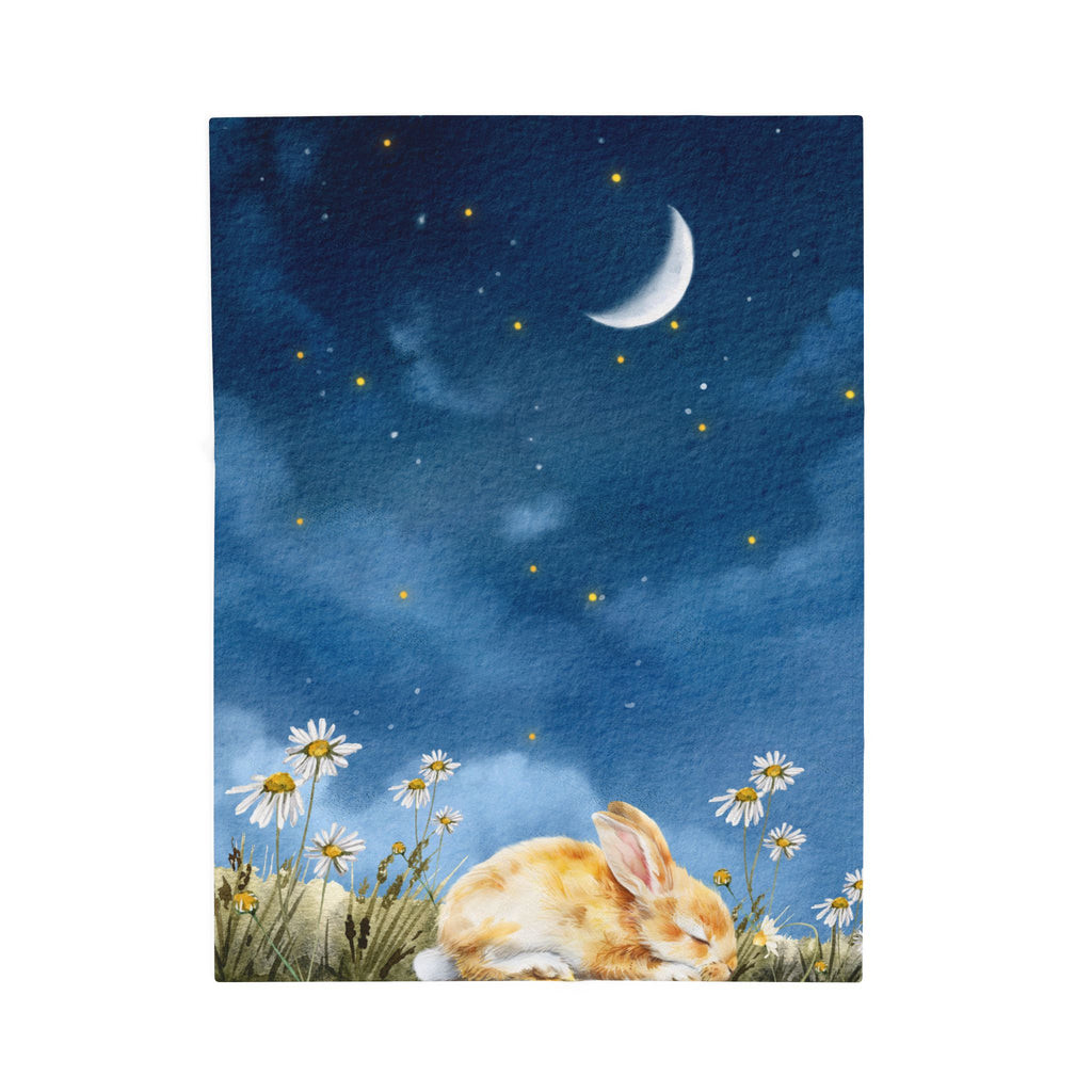 Dreamy Bunny Velveteen Plush Blanket | Cozy Gift for Kids, Nursery Decor, Baby Shower, Easter