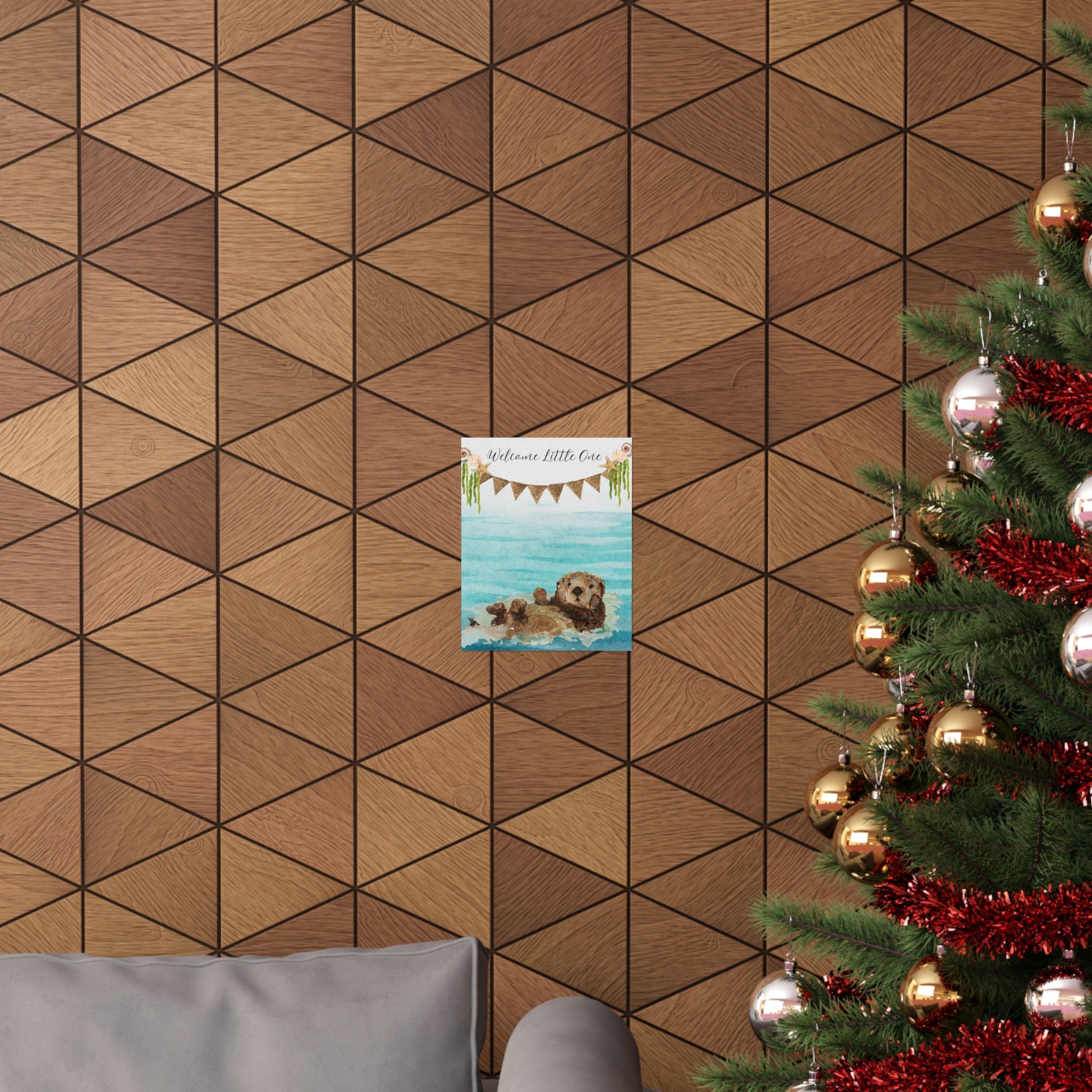 Vertical Poster - Otter Welcome for Little Ones 8 x 10, 11 x 14, 12 x 16