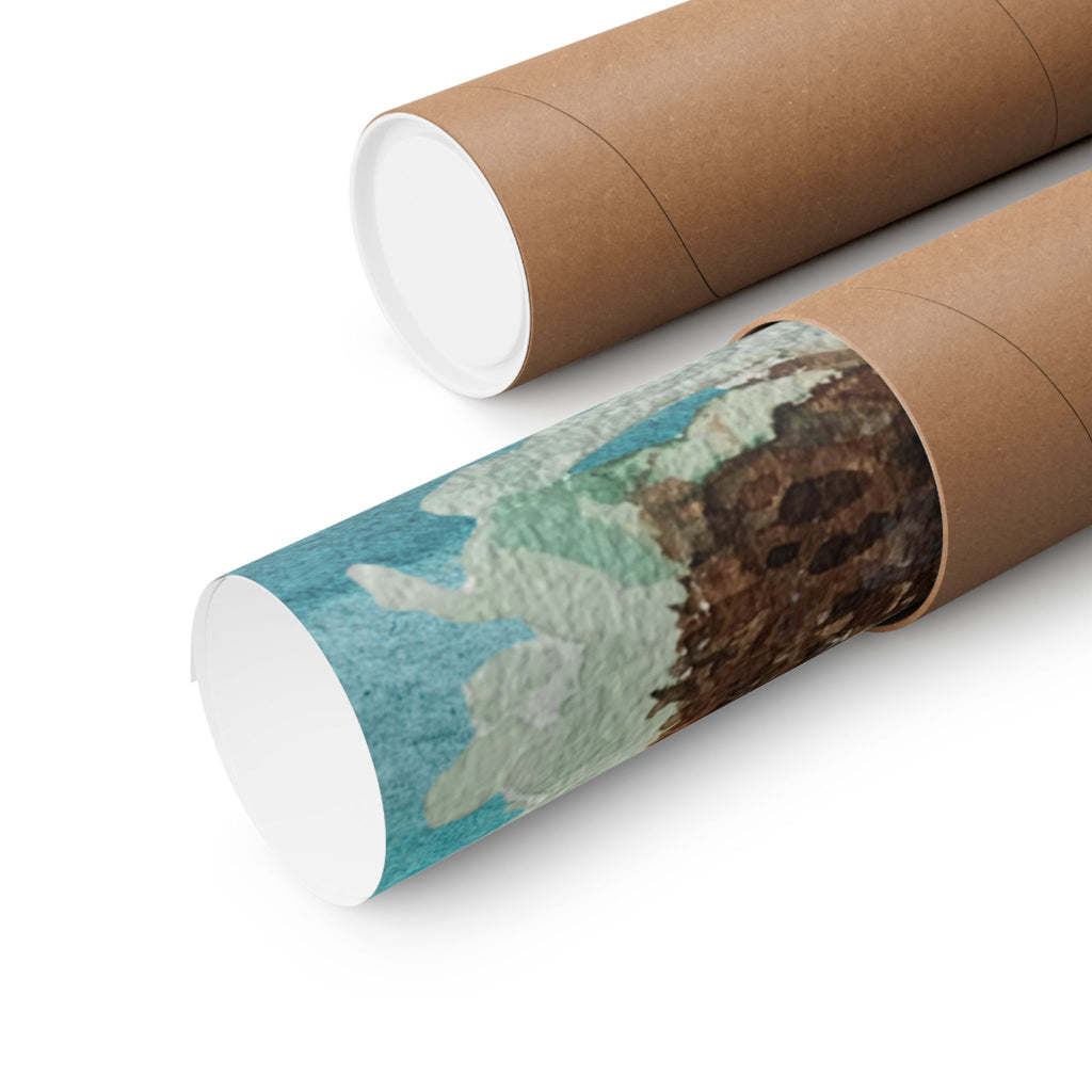 Vertical Poster - Sweet Little Sea Otter Nursery Decor 18 x 24, 20 x 30, 24 x 36