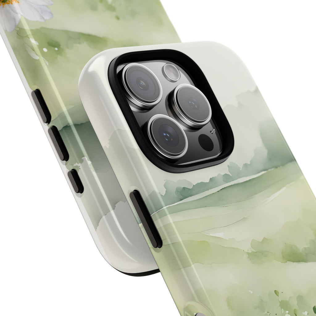 Phone Case - Soft Serene Landscape with White Flowers