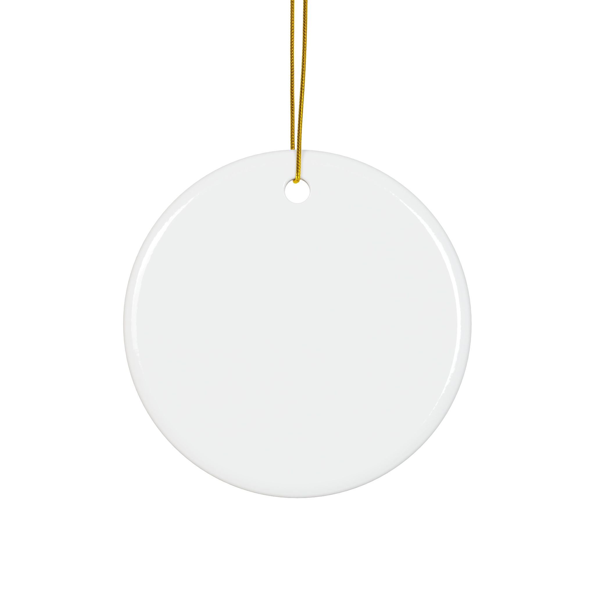 Ceramic Ornaments, Elegant Navy Blue and Gold Ornament, Holiday Decor