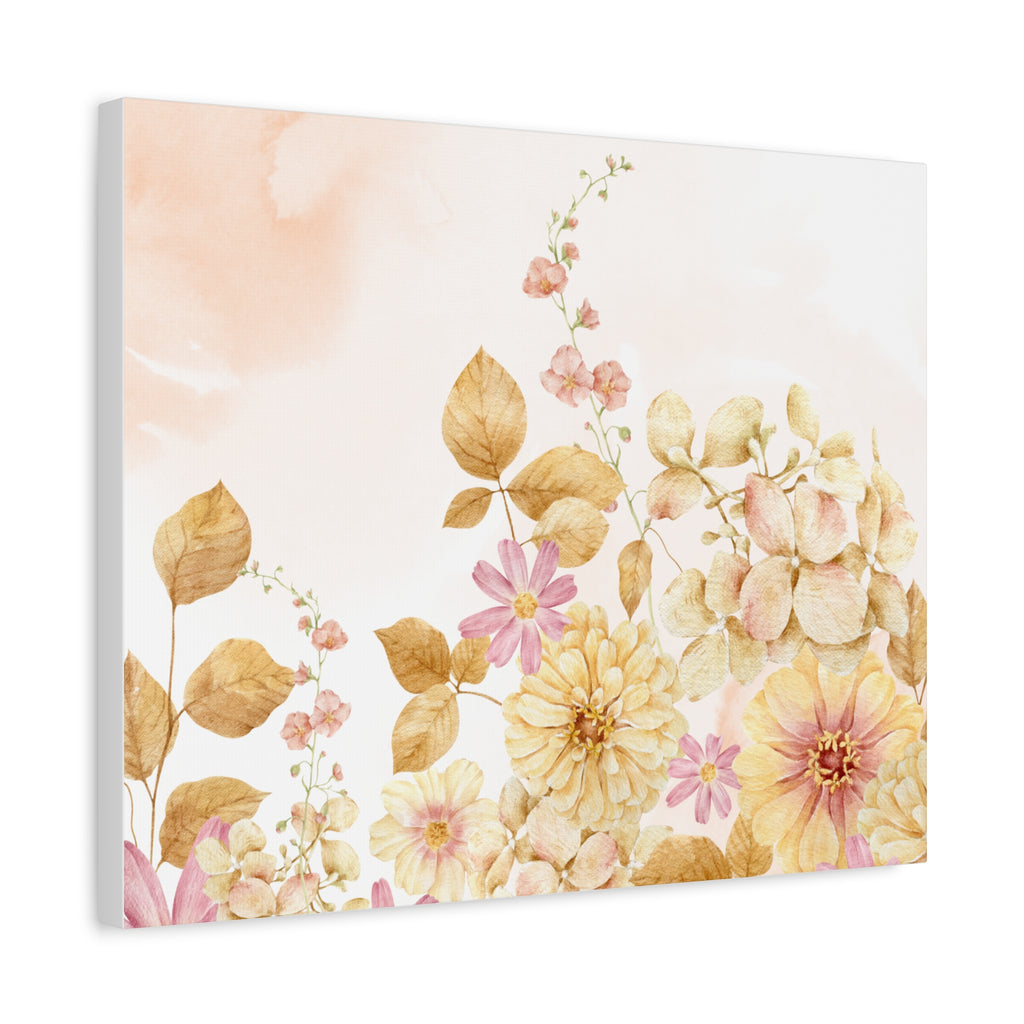 Canvas Print - Vintage Romantic Peach Tones 12 x9, 14 x11, 20 x16, 24 x18