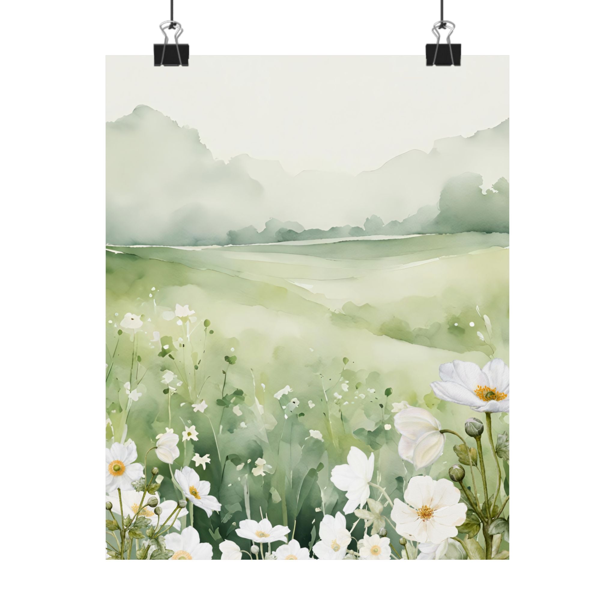 Serene Floral Matte Poster, Botanical Wall Art, Nature Decor, Gift for Nature Lovers, Home Aesthetic 8 x 10, 10 x13