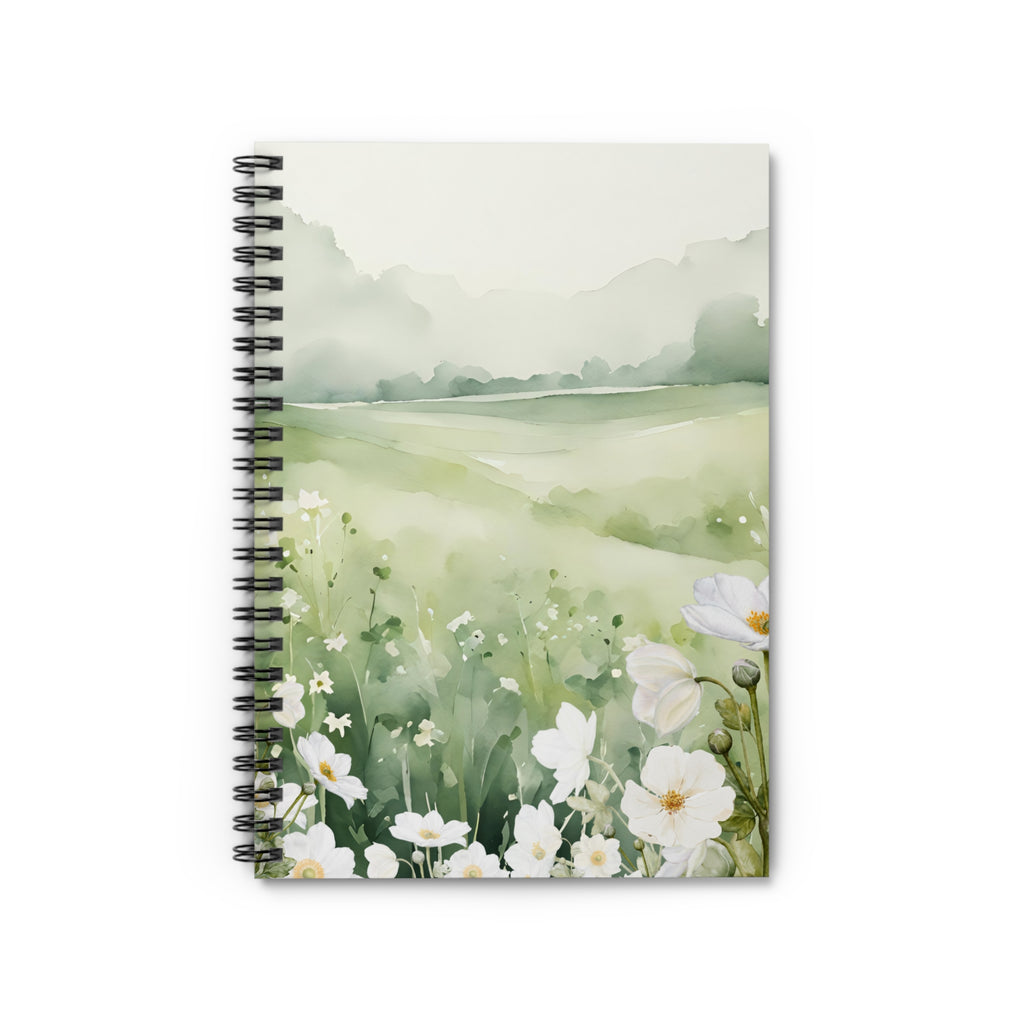 Elegant Floral Spiral Notebook - Ruled Lines | Journal for Nature Lovers, Gift for Students, Art Sketchbook, Writing Diary