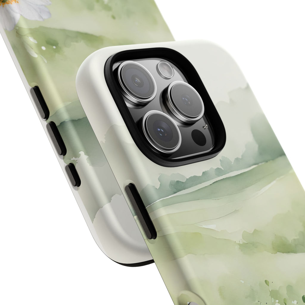 Phone Case - Soft Serene Landscape with White Flowers