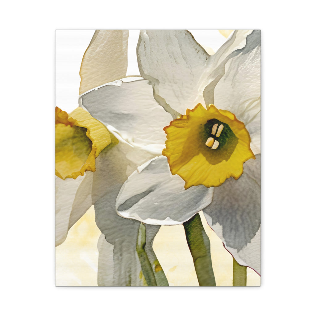 Canvas Print - Watercolor Daffodil 16 x 20