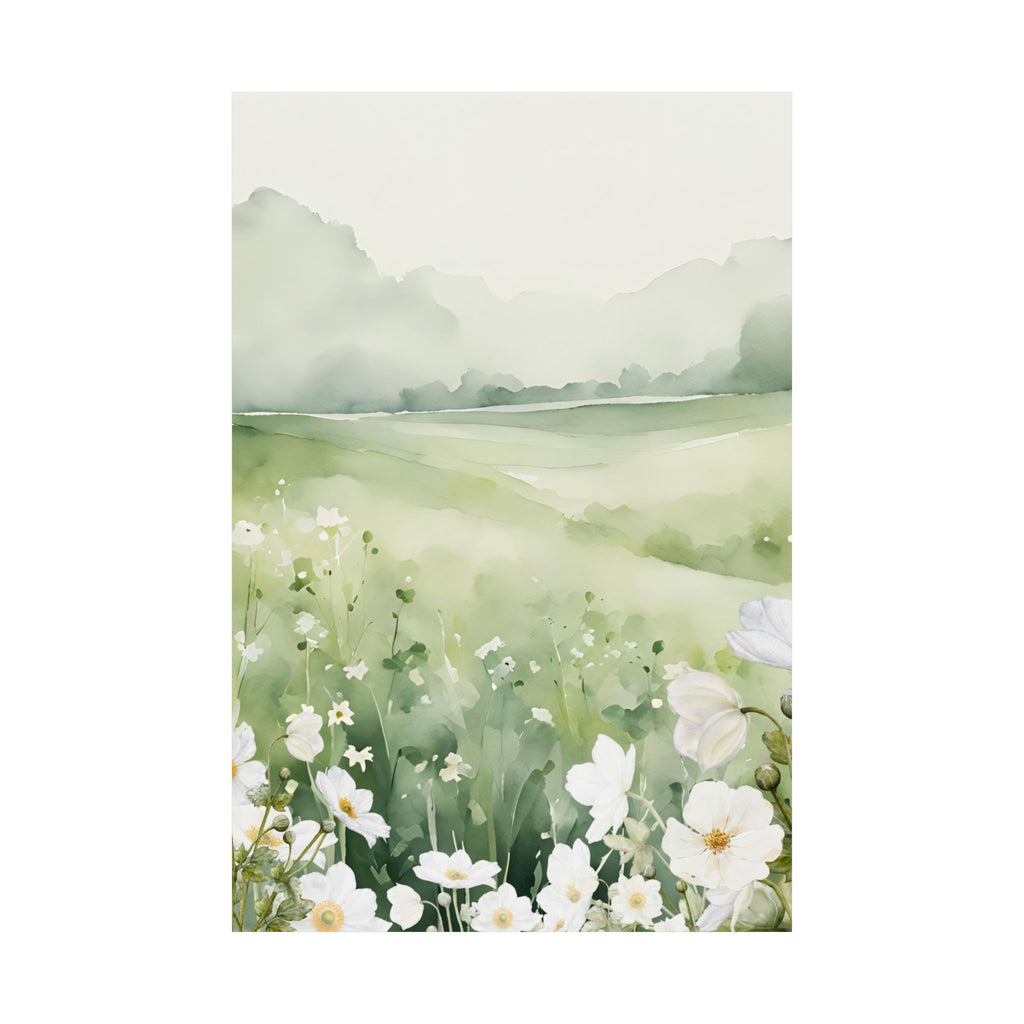 Serene Floral Matte Poster, Botanical Wall Art, Nature Decor, Gift for Nature Lovers, Home Aesthetic 16 x 24