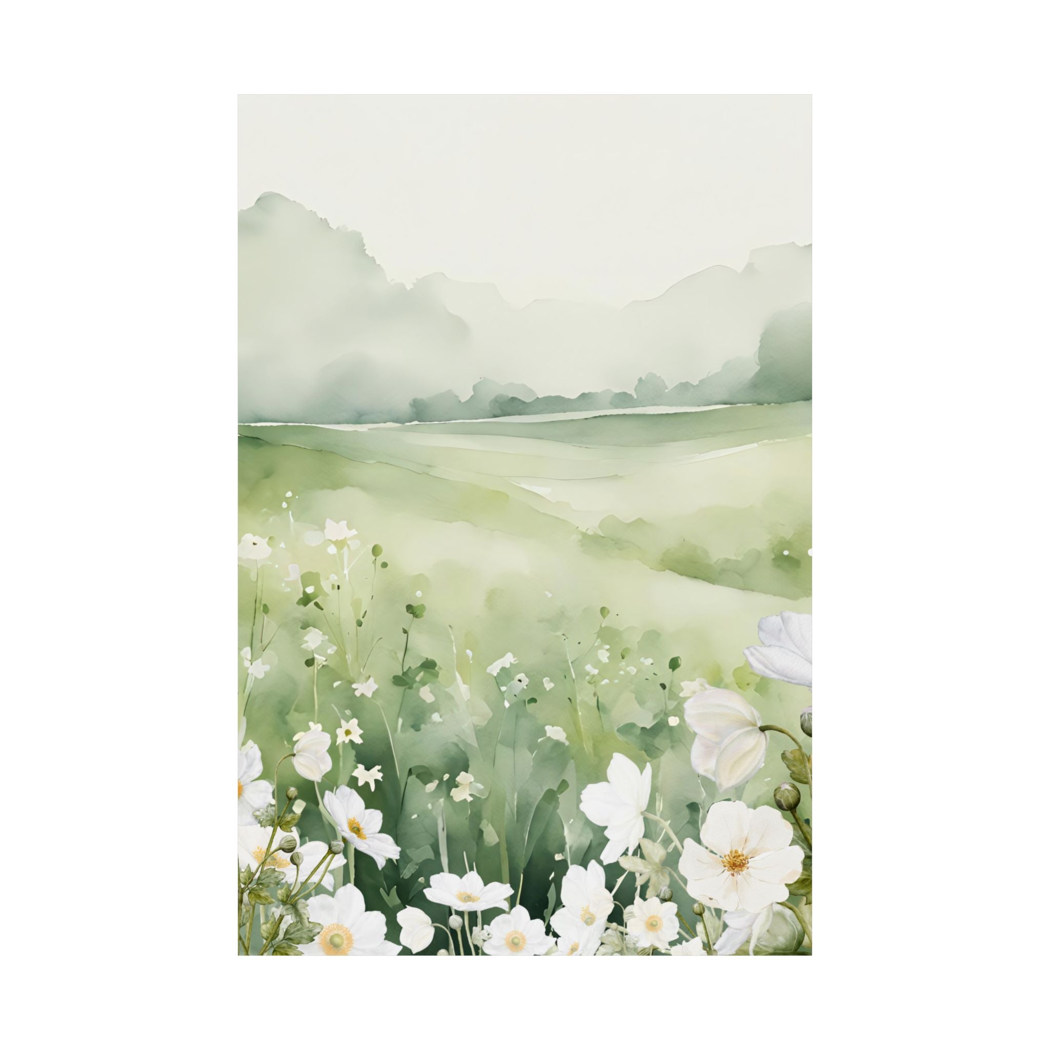 Serene Floral Matte Poster, Botanical Wall Art, Nature Decor, Gift for Nature Lovers, Home Aesthetic 16 x 24