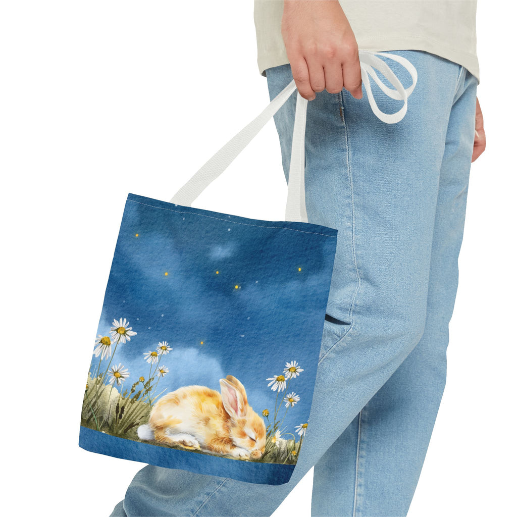 Whimsical Bunny Tote Bag, Cute Animal Bag, Everyday Use, Gift for Nature Lovers, Eco-Friendly Shopper