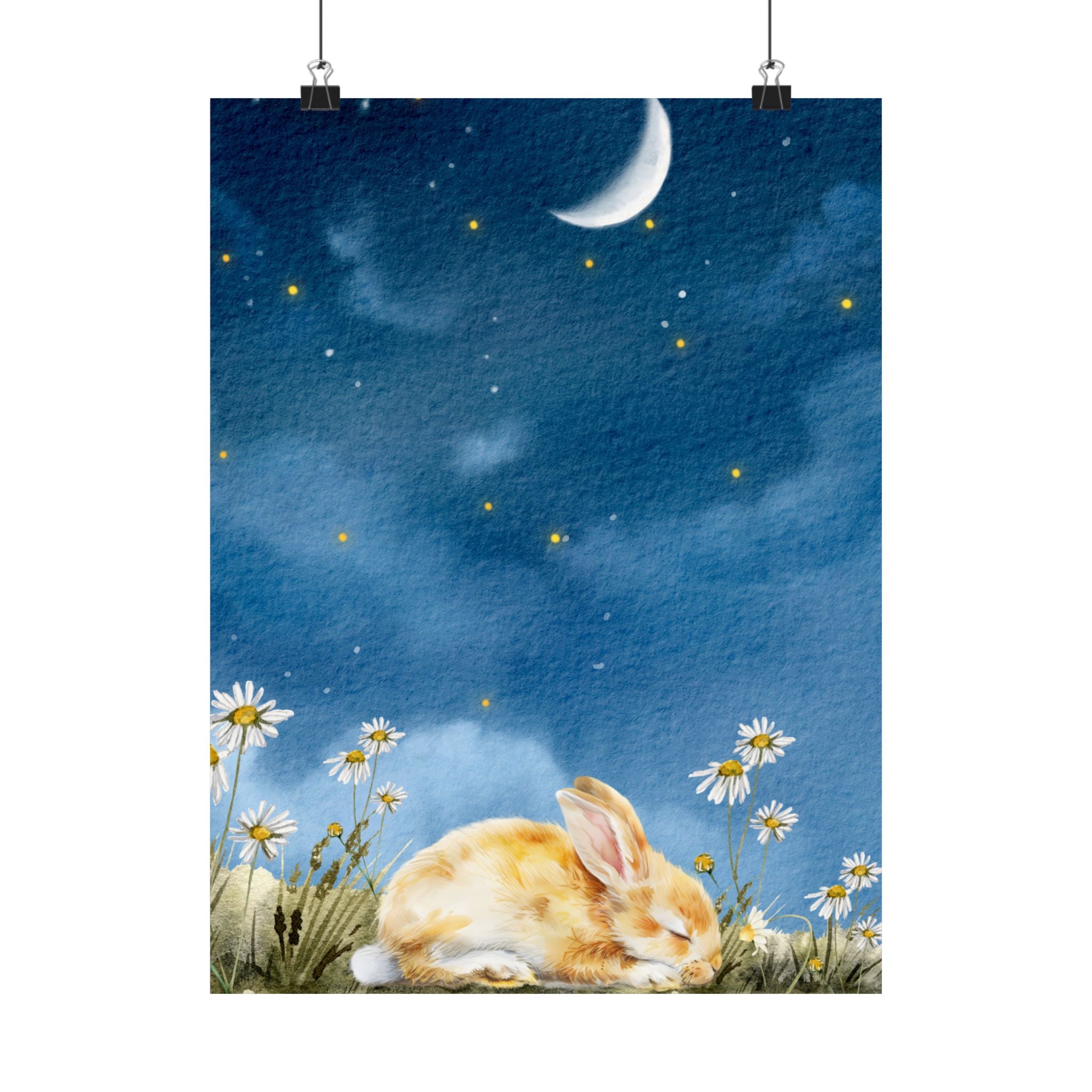 Vertical Poster Sweet Baby Bunny Lullaby Collection 8 x10, 11 x14, 12  x 16