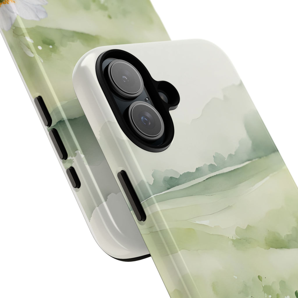 Phone Case - Soft Serene Landscape with White Flowers