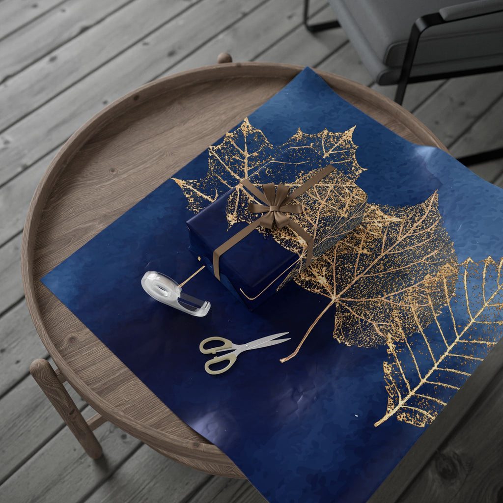 Elegant Gold Leaf Wrapping Paper Roll