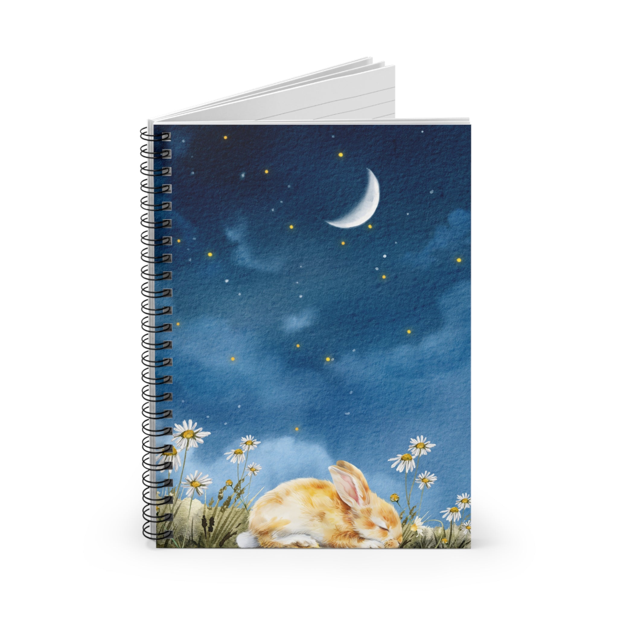Whimsical Spiral Notebook - Starry Night Bunny, Cute Journal for Kids, Animal Lover's Gift, Nature-Inspired Stationery, Inspirational [...]