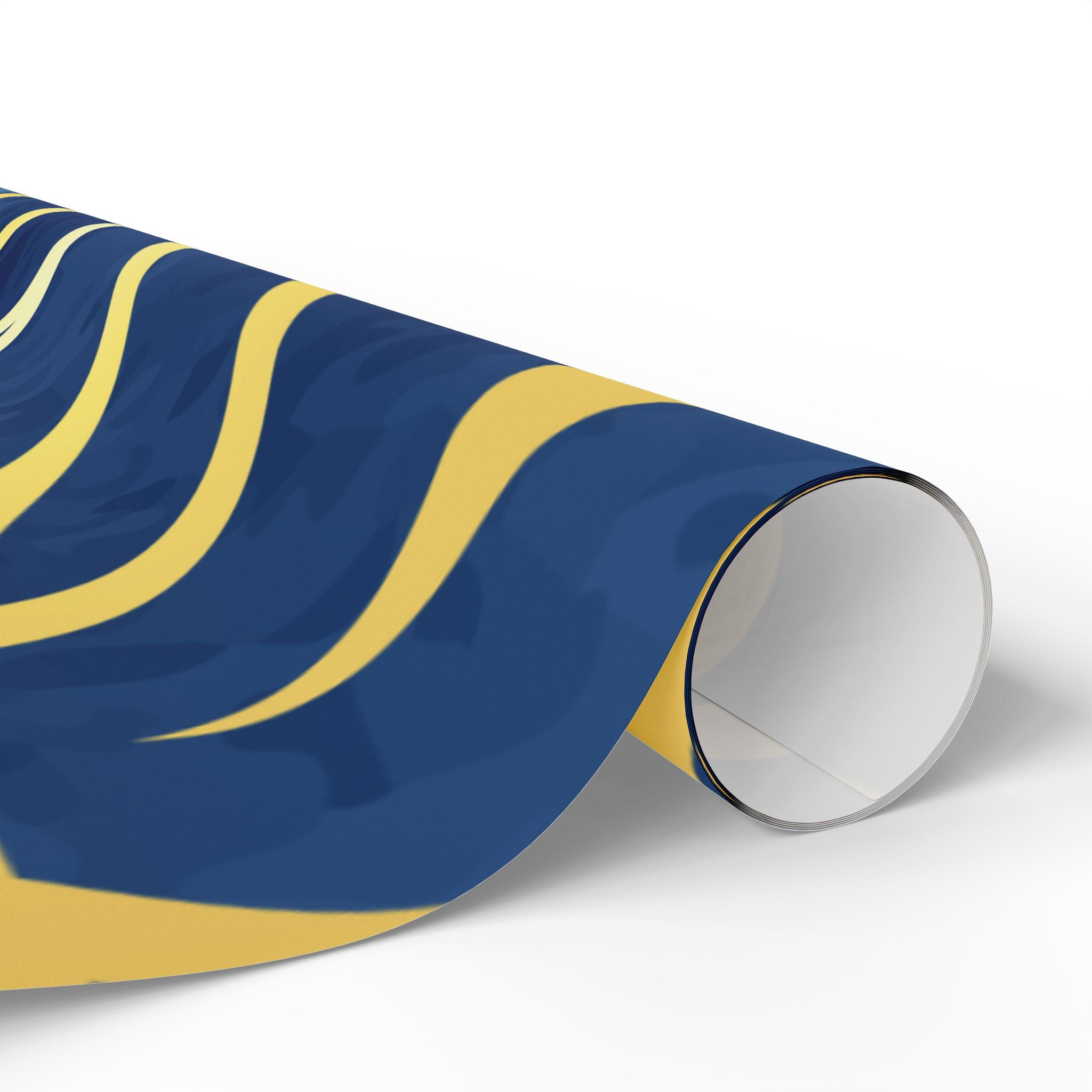Wrapping Papers - Elegant Navy Blue and Gold Geometric Design