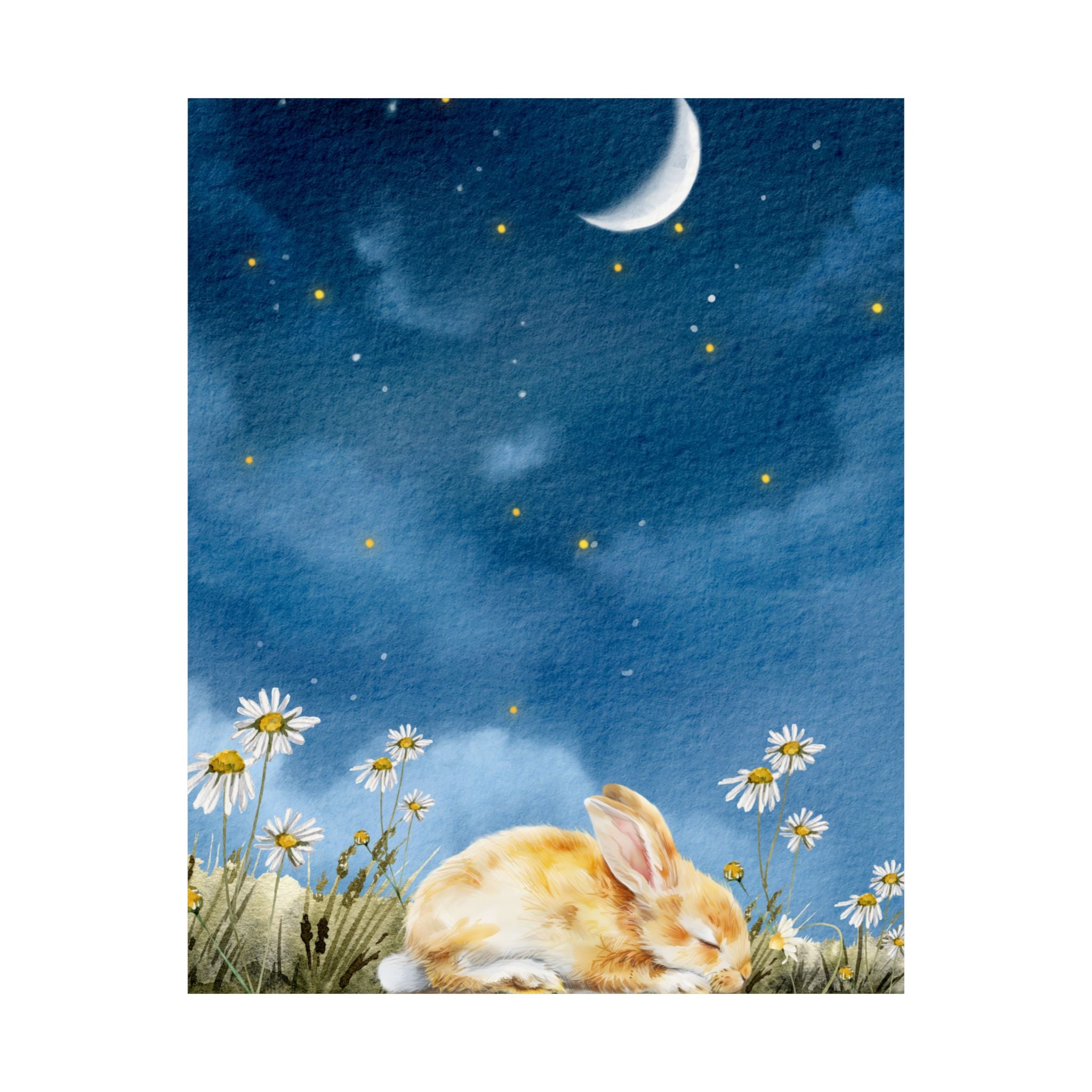 Vertical Poster Sweet Baby Bunny Lullaby Collection 8 x10, 11 x14, 12  x 16