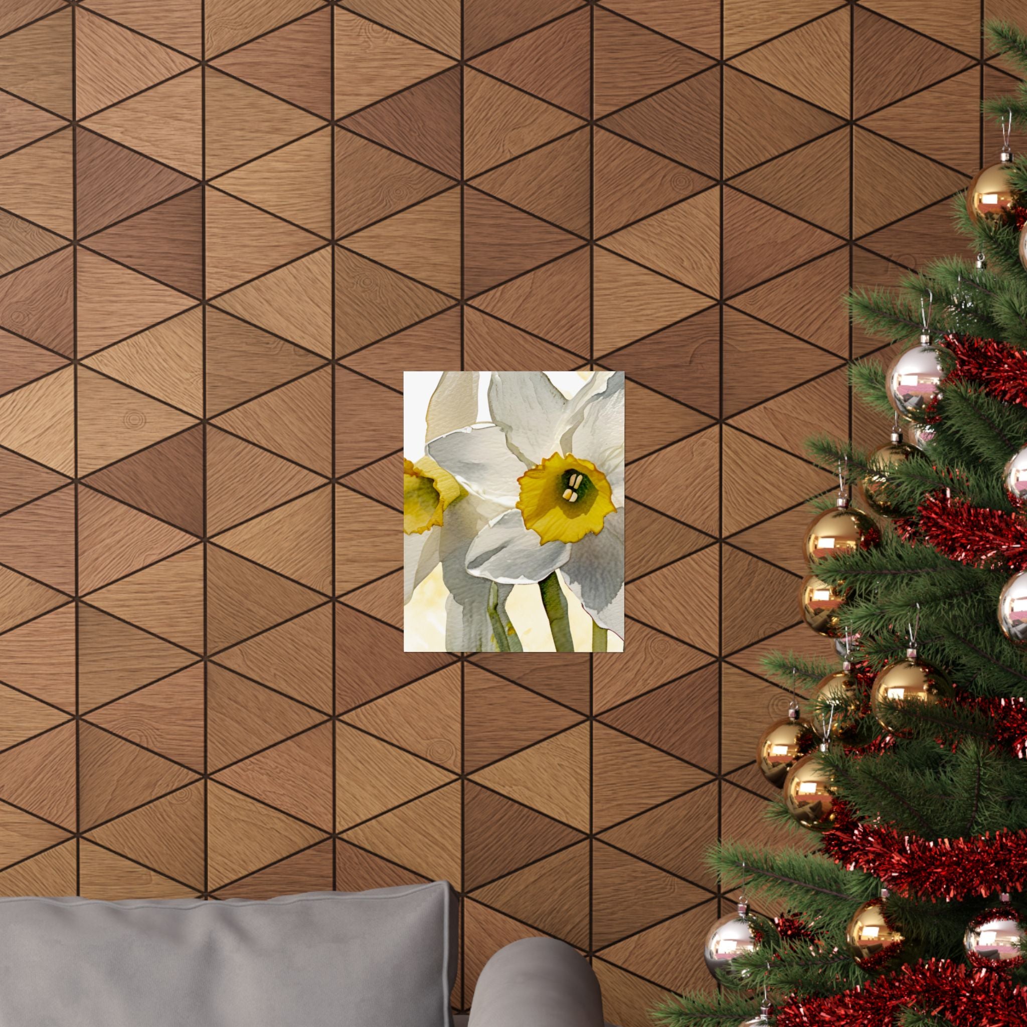 Vertical Poster - Watercolor Daffodils multiple sizes