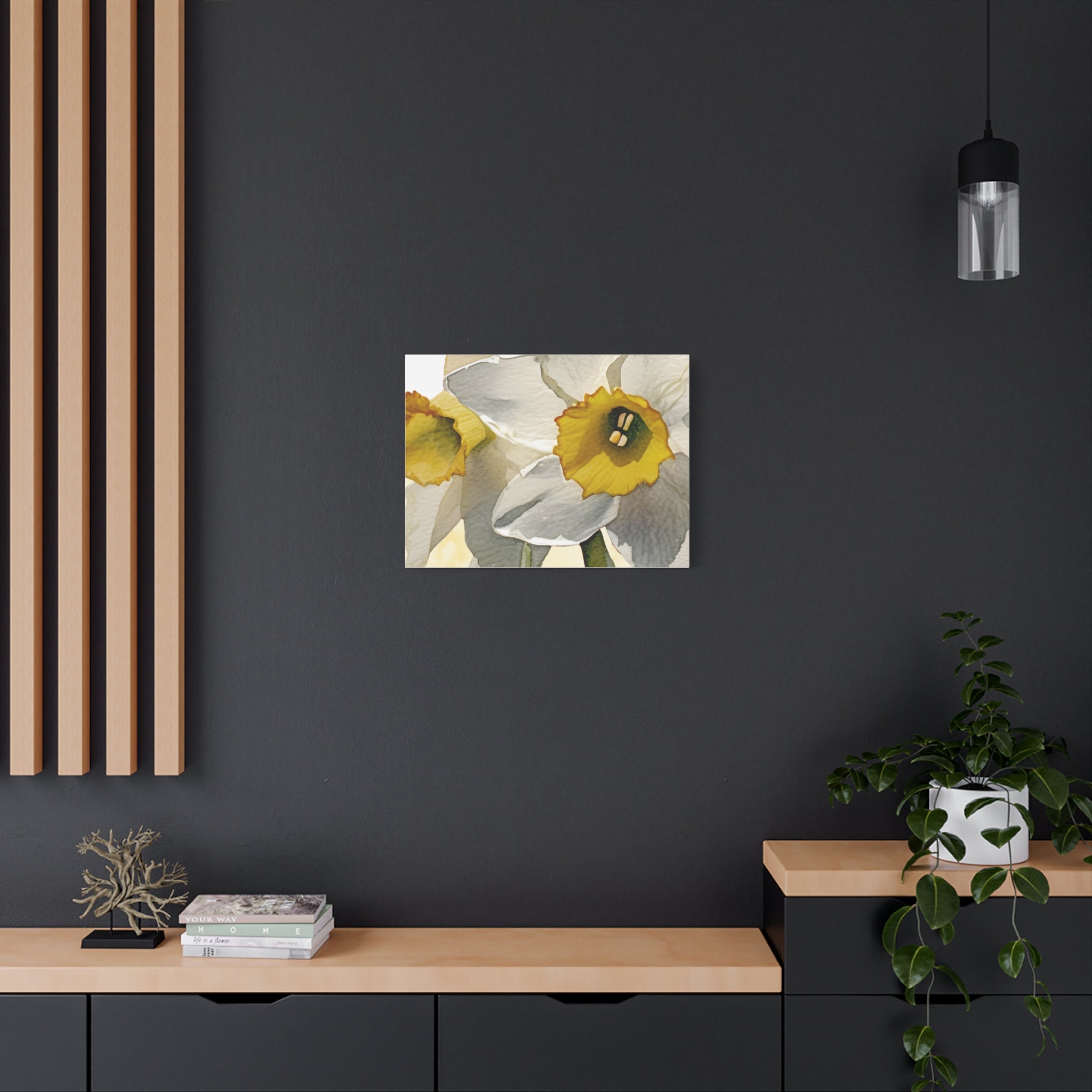 Canvas Print - Watercolor Daffodil 24 x18, 20 x 24, 24 x30