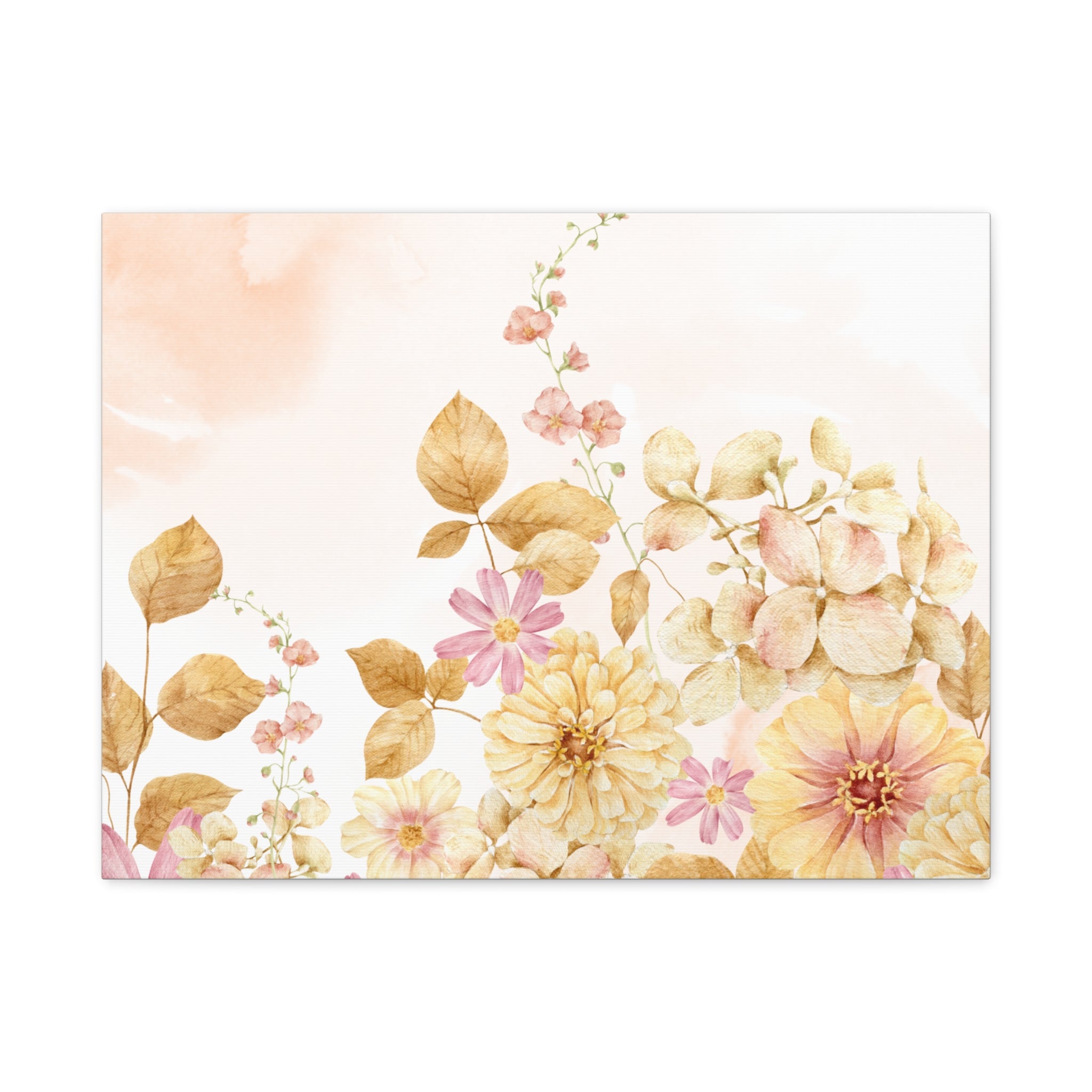 Canvas Print - Vintage Romantic Peach Tones 12 x9, 14 x11, 20 x16, 24 x18