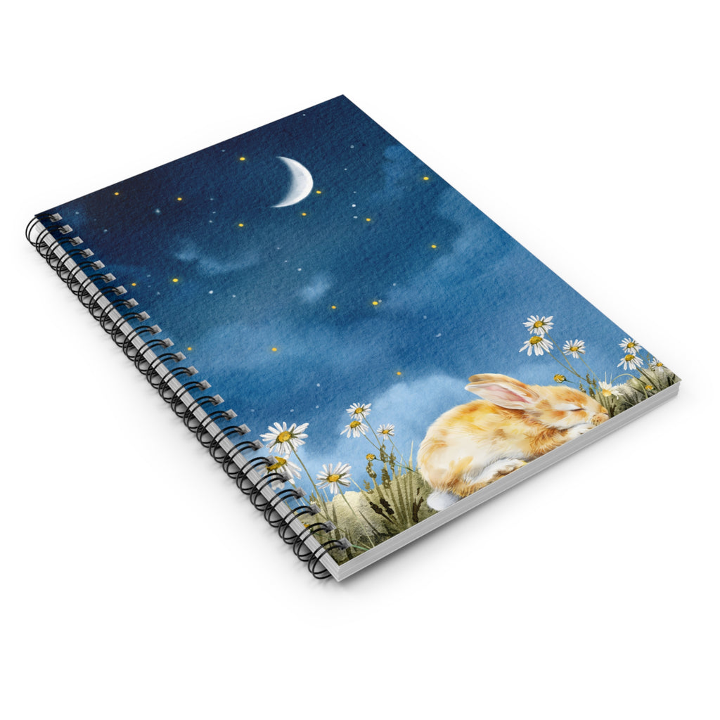 Whimsical Spiral Notebook - Starry Night Bunny, Cute Journal for Kids, Animal Lover's Gift, Nature-Inspired Stationery, Inspirational [...]