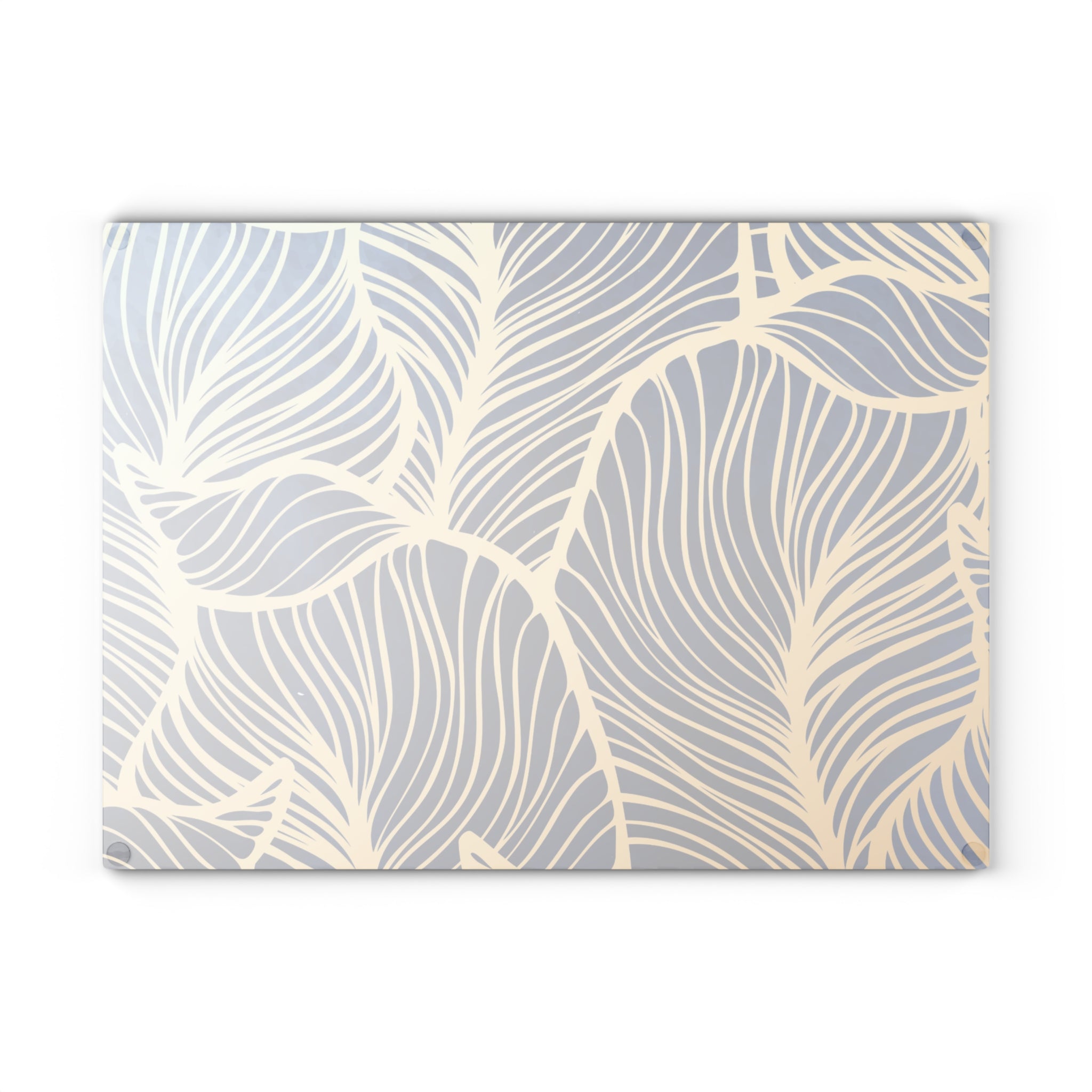 Elegant Leaf Design Glass Cutting Board