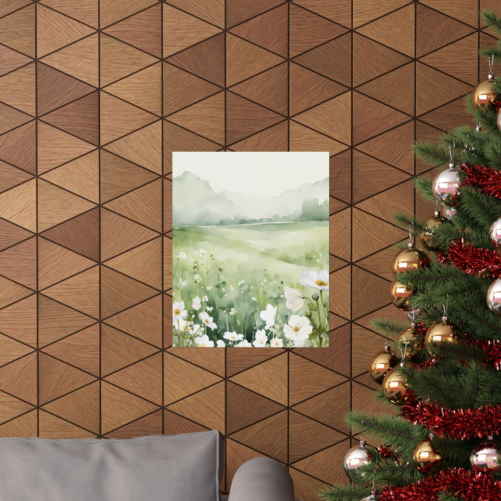 Serene Floral Matte Poster, Botanical Wall Art, Nature Decor, Gift for Nature Lovers, Home Aesthetic 16 x20