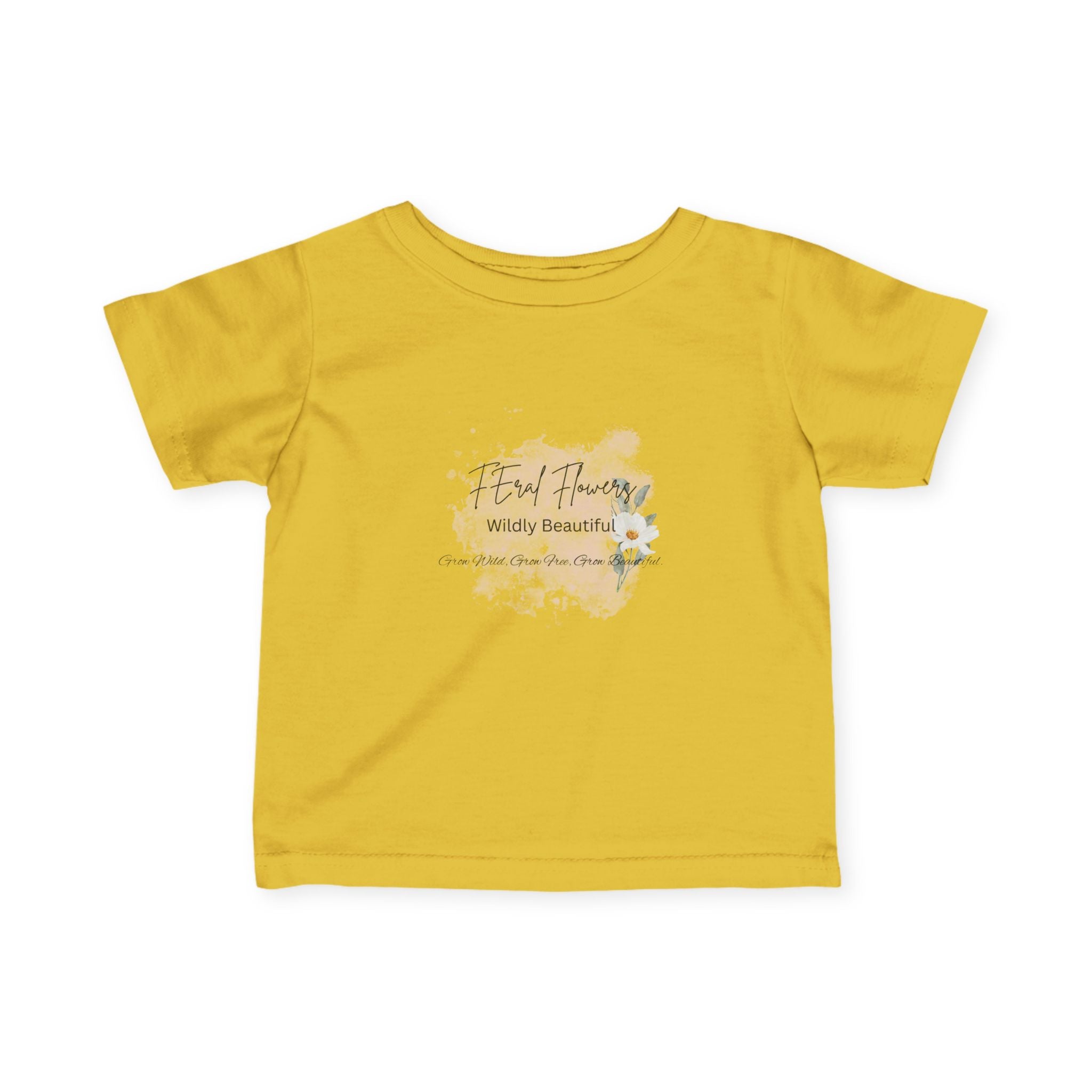Infant Tee — "Feral Flowers, Wildly Beautiful" Floral Baby Shirt