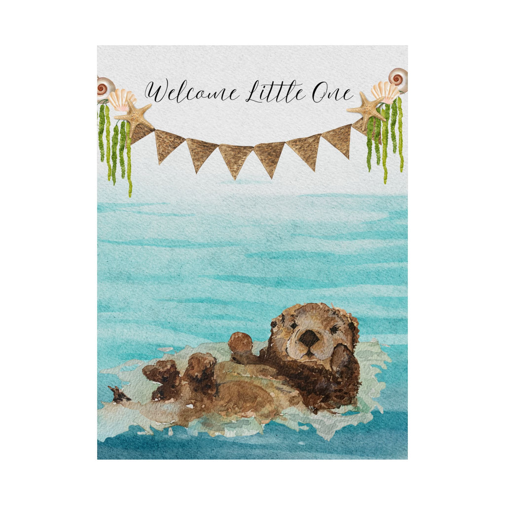 Vertical Poster - Otter Welcome for Little Ones 8 x 10, 11 x 14, 12 x 16