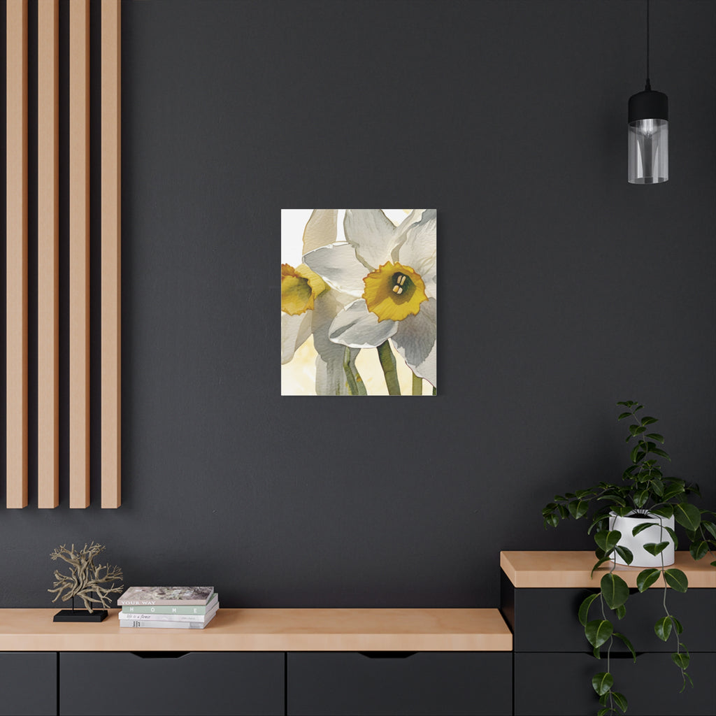 Canvas Print - Watercolor Daffodil 24 x18, 20 x 24, 24 x30