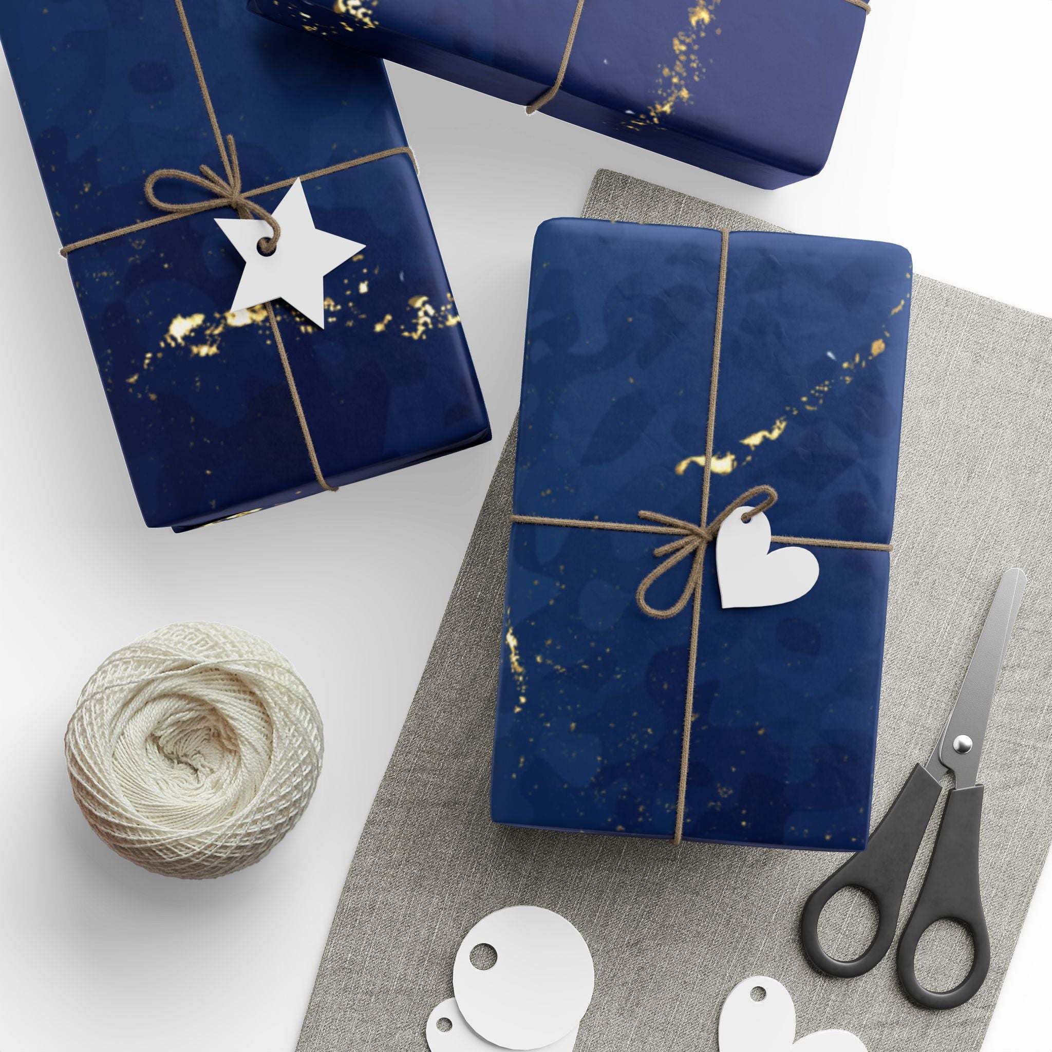 Elegant Gold-Accented Wrapping Paper for Special Occasions