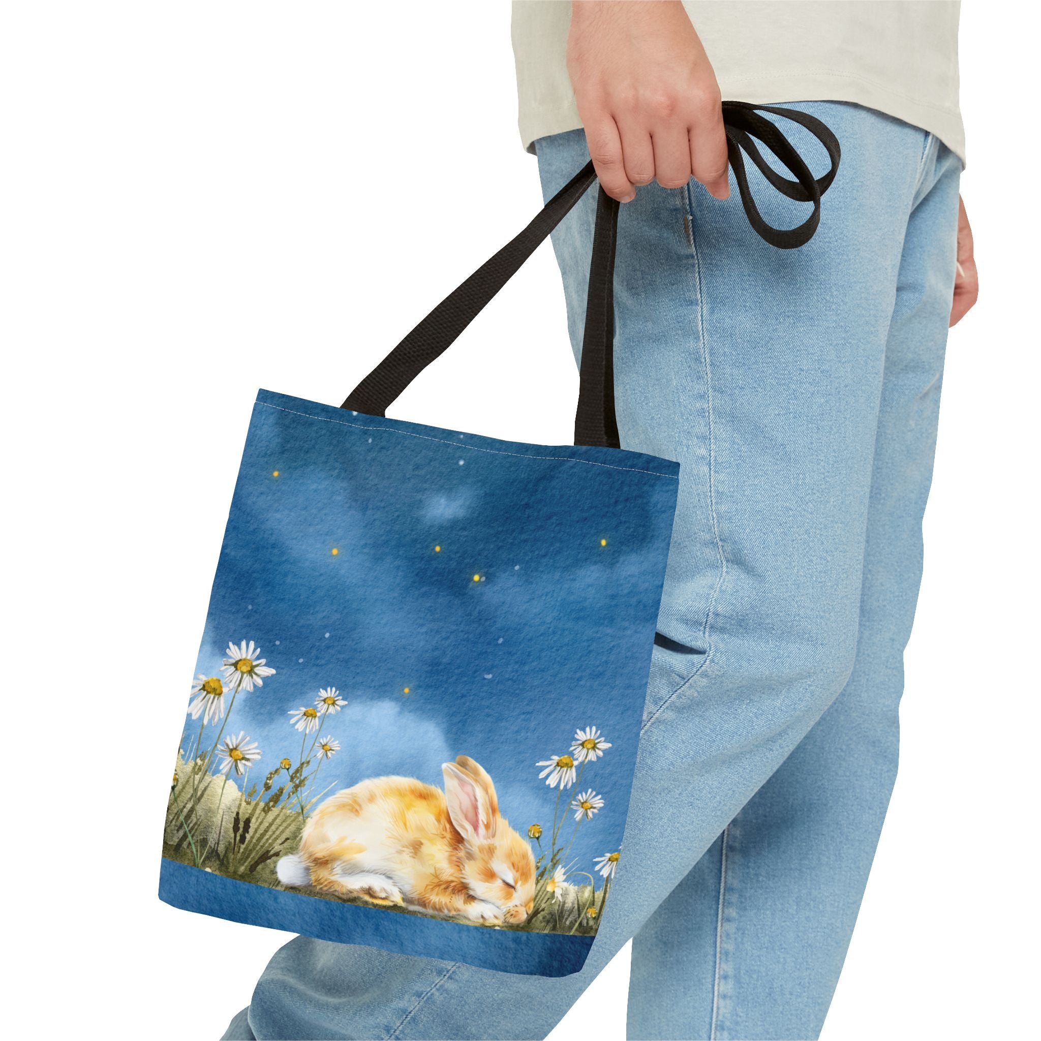 Whimsical Bunny Tote Bag, Cute Animal Bag, Everyday Use, Gift for Nature Lovers, Eco-Friendly Shopper
