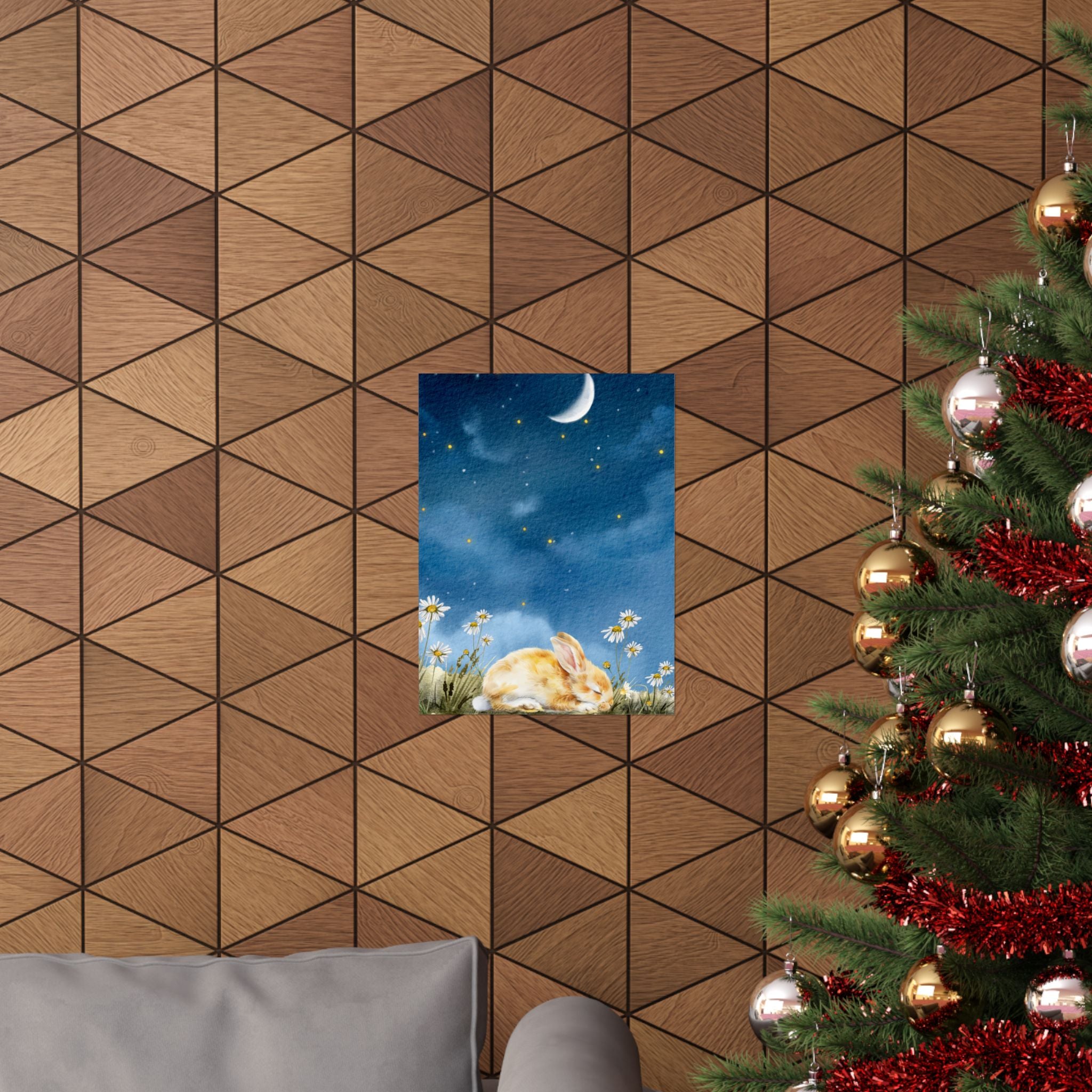 Vertical Poster Sweet Baby Bunny Lullaby Collection 8 x10, 11 x14, 12  x 16