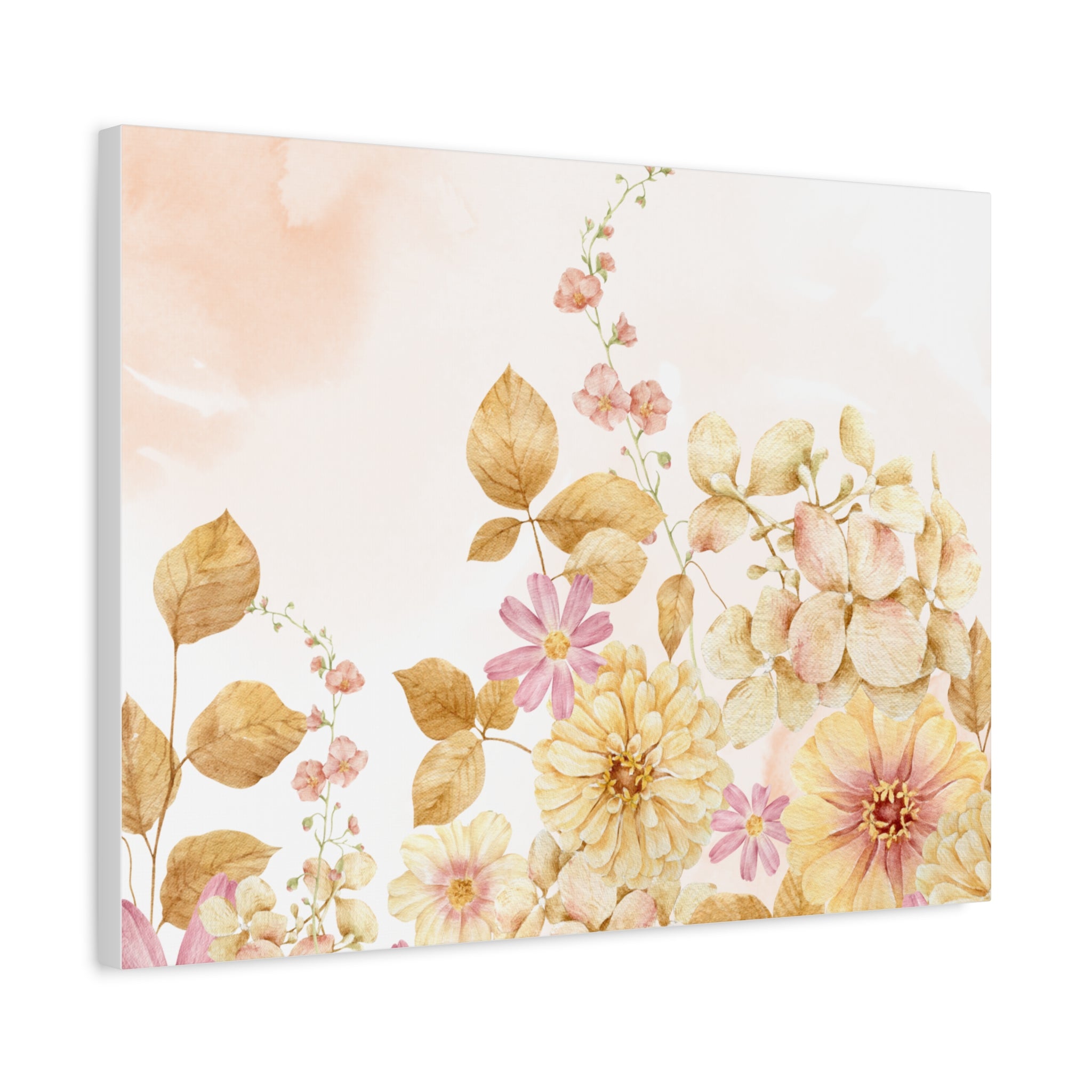 Canvas Print - Vintage Romantic Peach Tones 12 x9, 14 x11, 20 x16, 24 x18