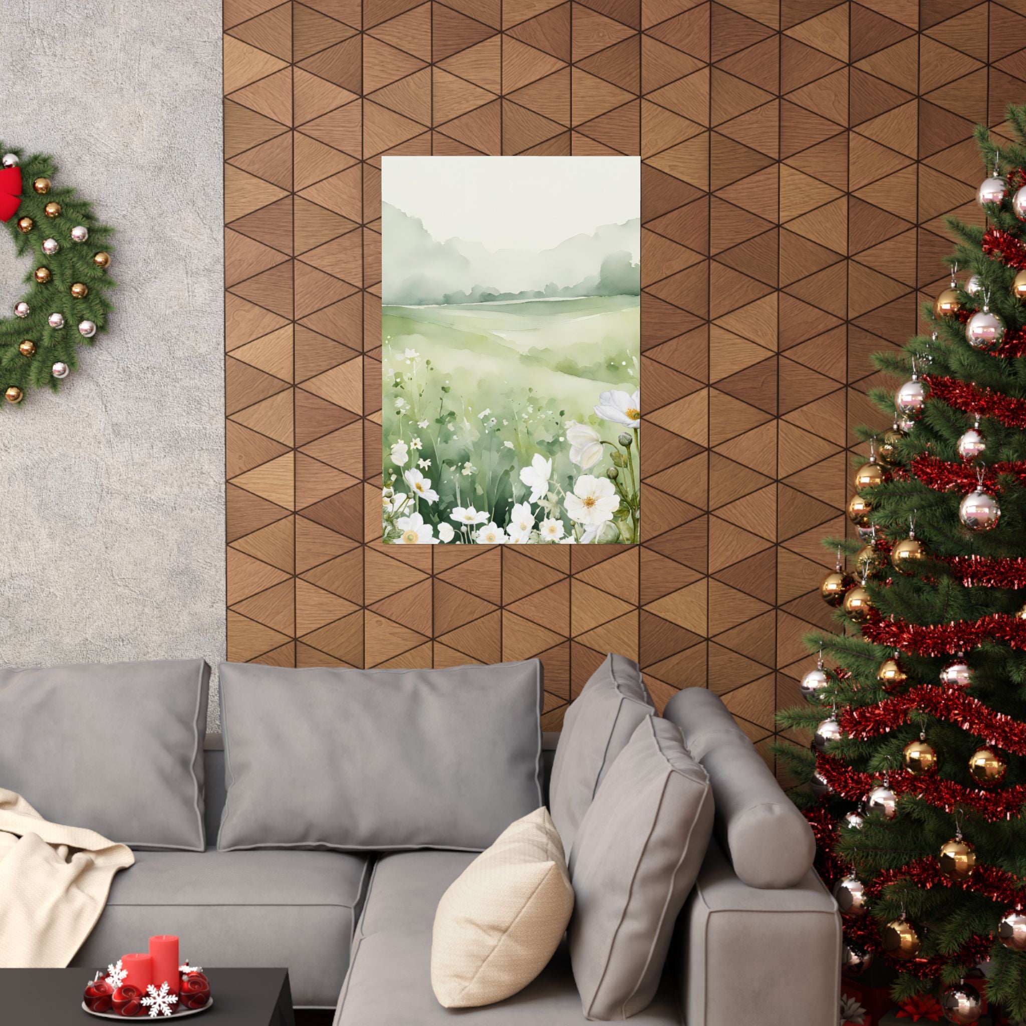 Serene Floral Matte Poster, Botanical Wall Art, Nature Decor, Gift for Nature Lovers, Home Aesthetic 24  x 36