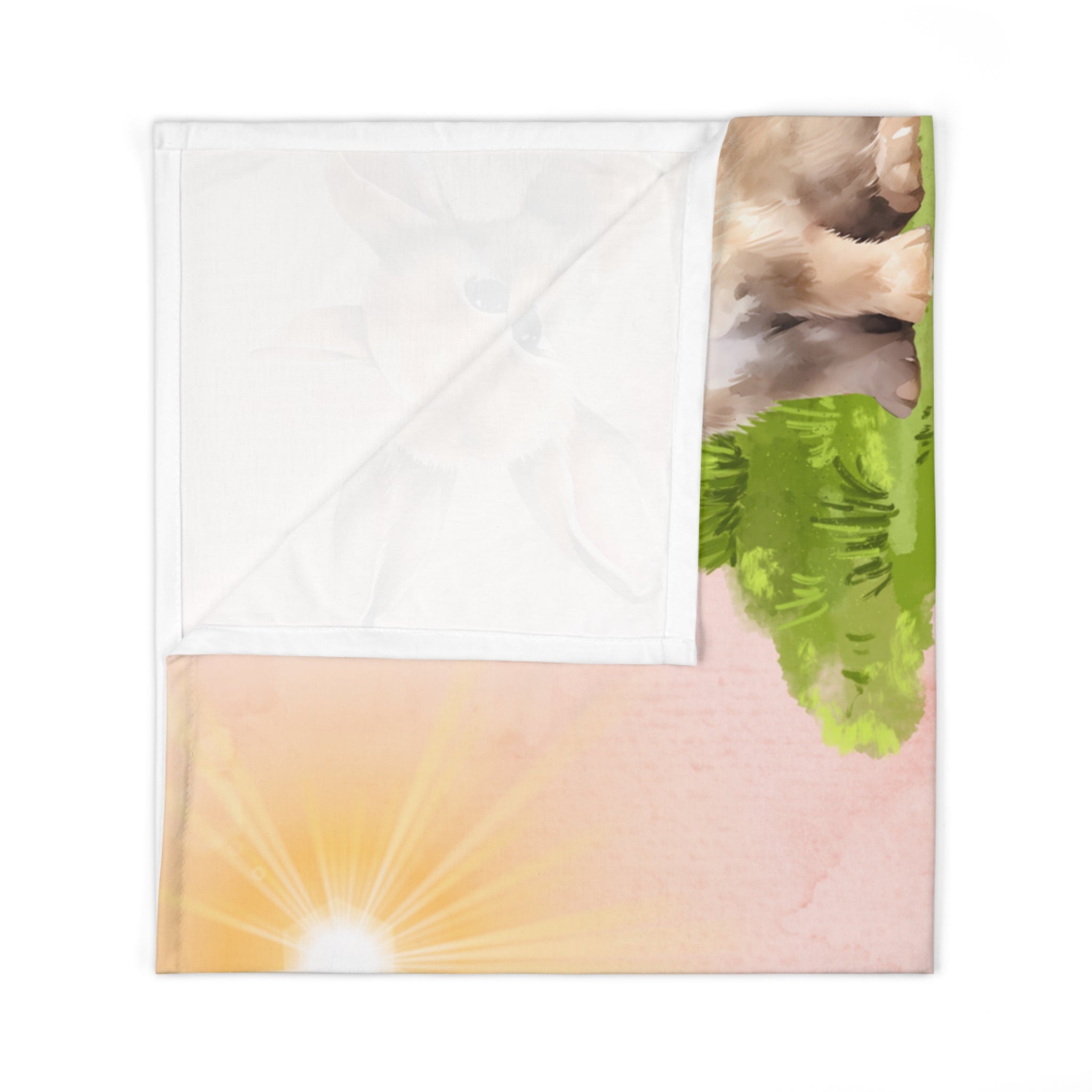 Swaddle Blanket - Vintage Bunny Napping in the Sun Design