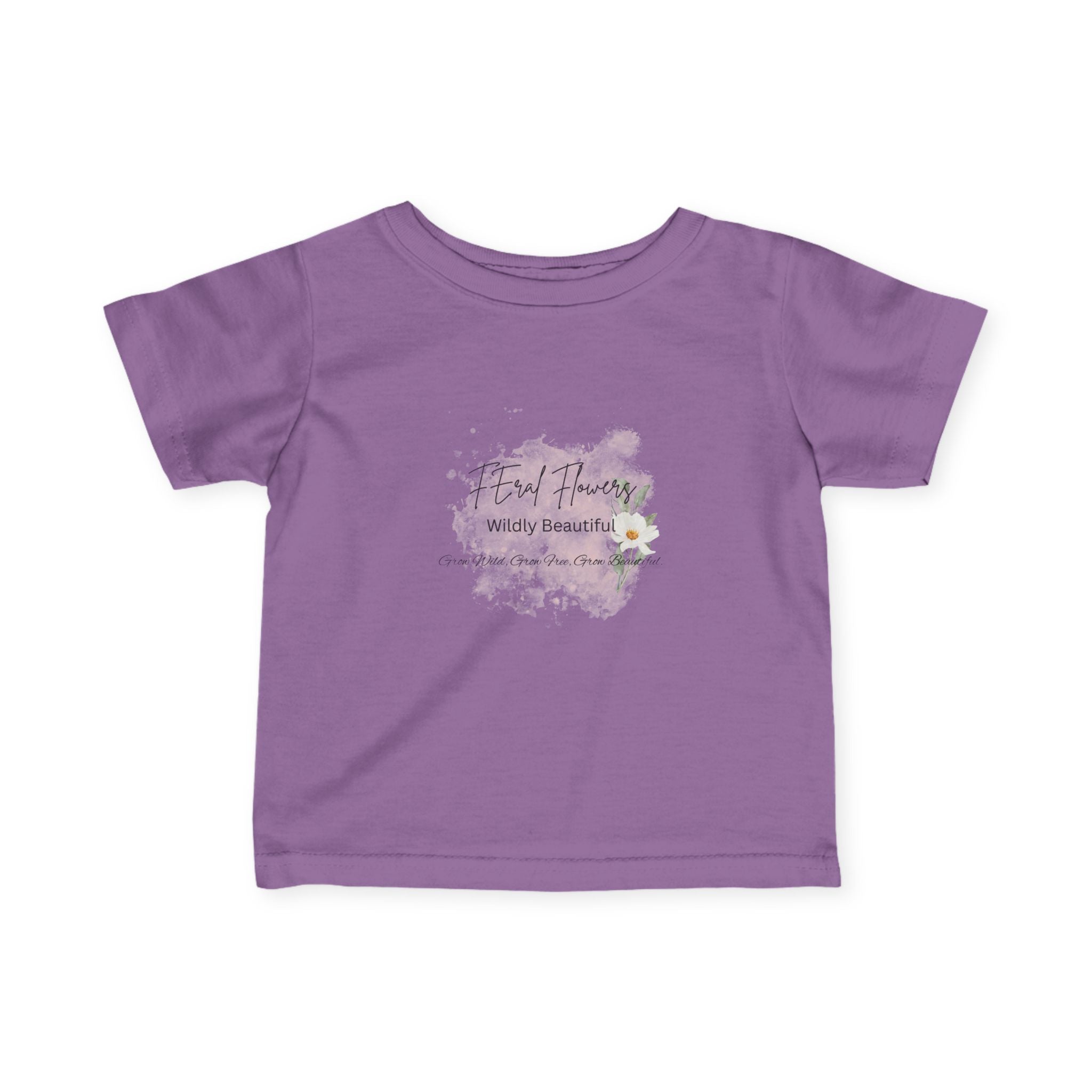 Infant Tee — "Feral Flowers, Wildly Beautiful" Floral Baby Shirt